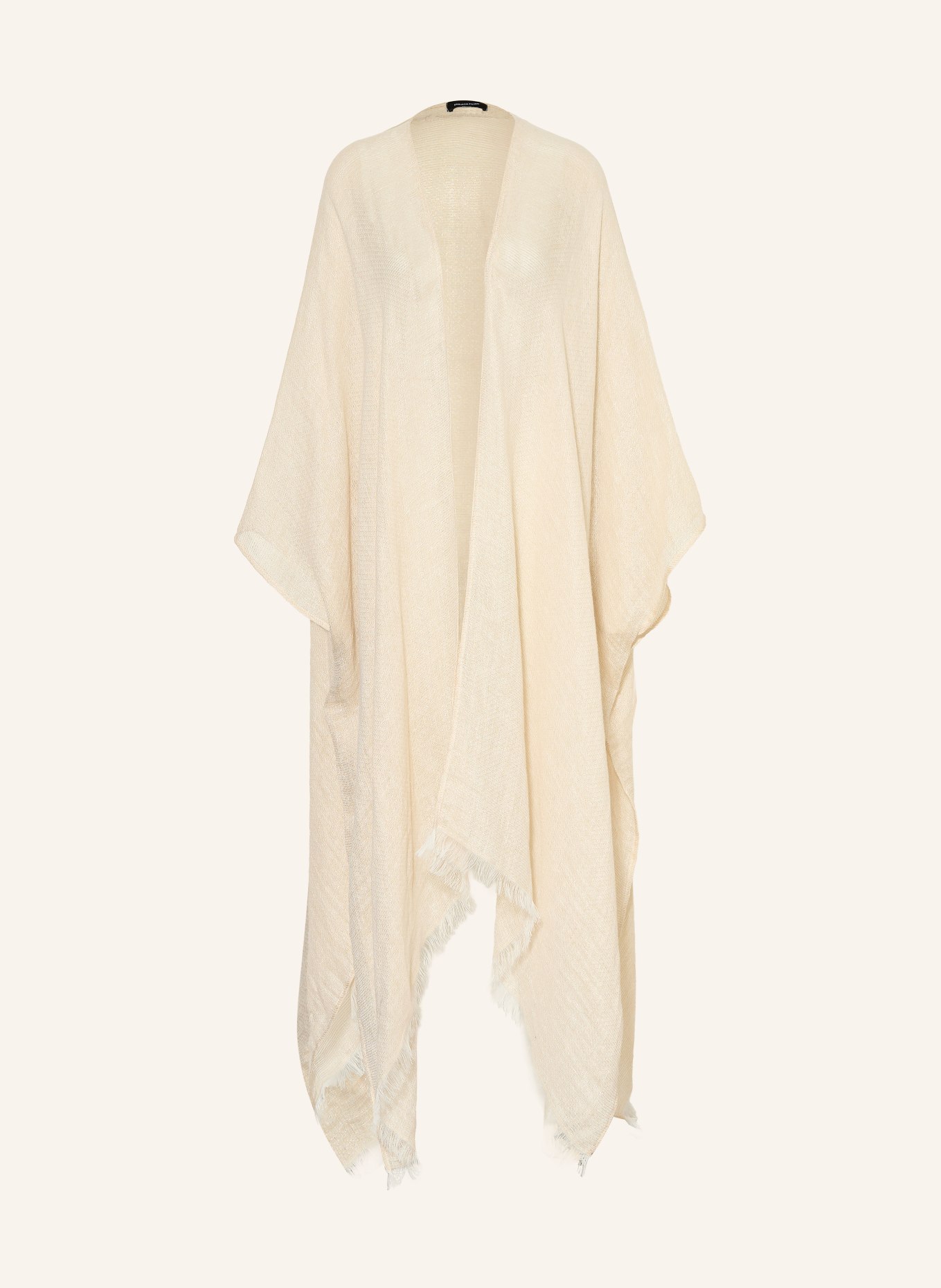FABIANA FILIPPI Caftan en lin avec fil pailleté: ÉCRU / OR