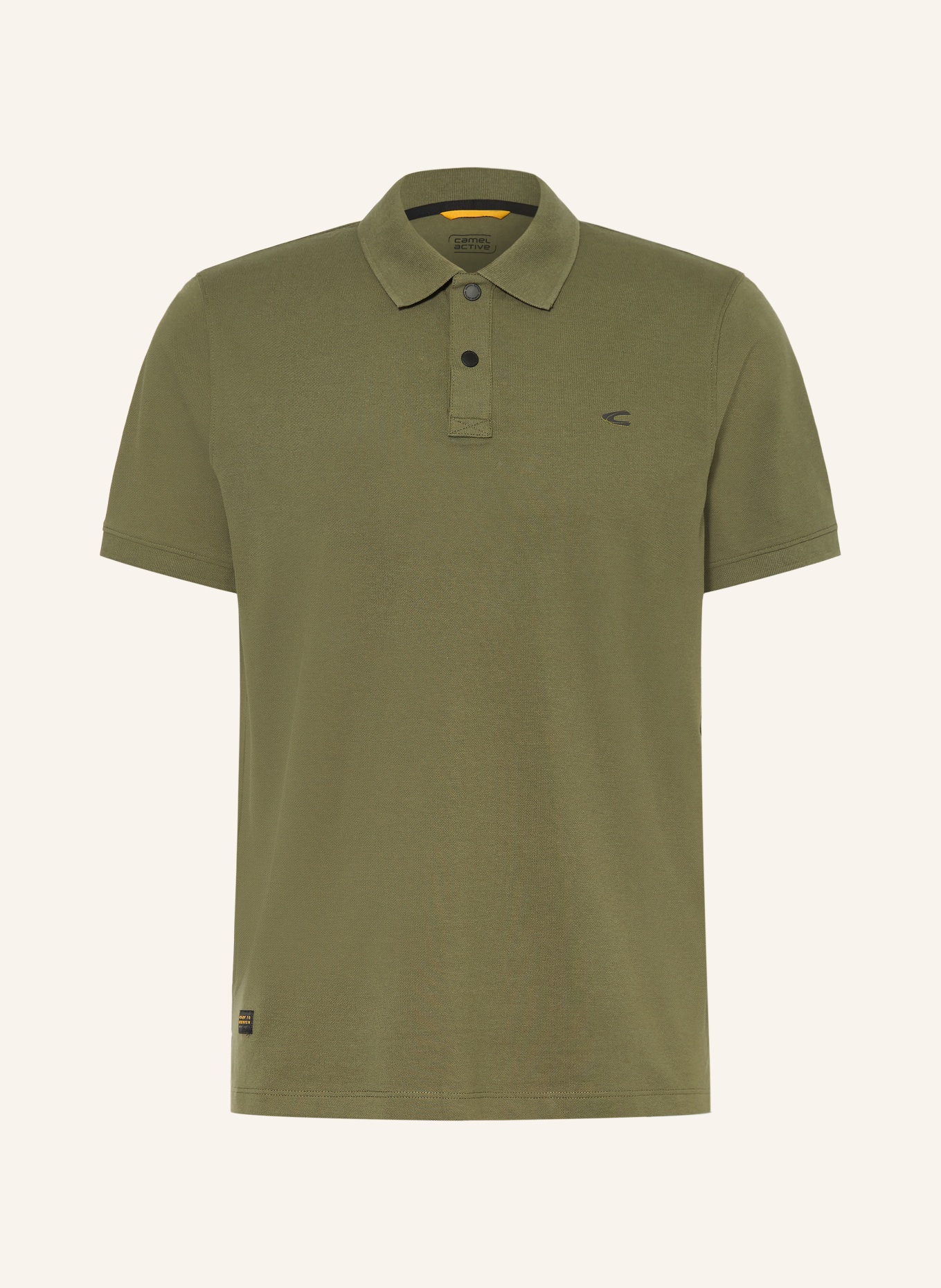 camel active piqué polo shirt: KHAKI