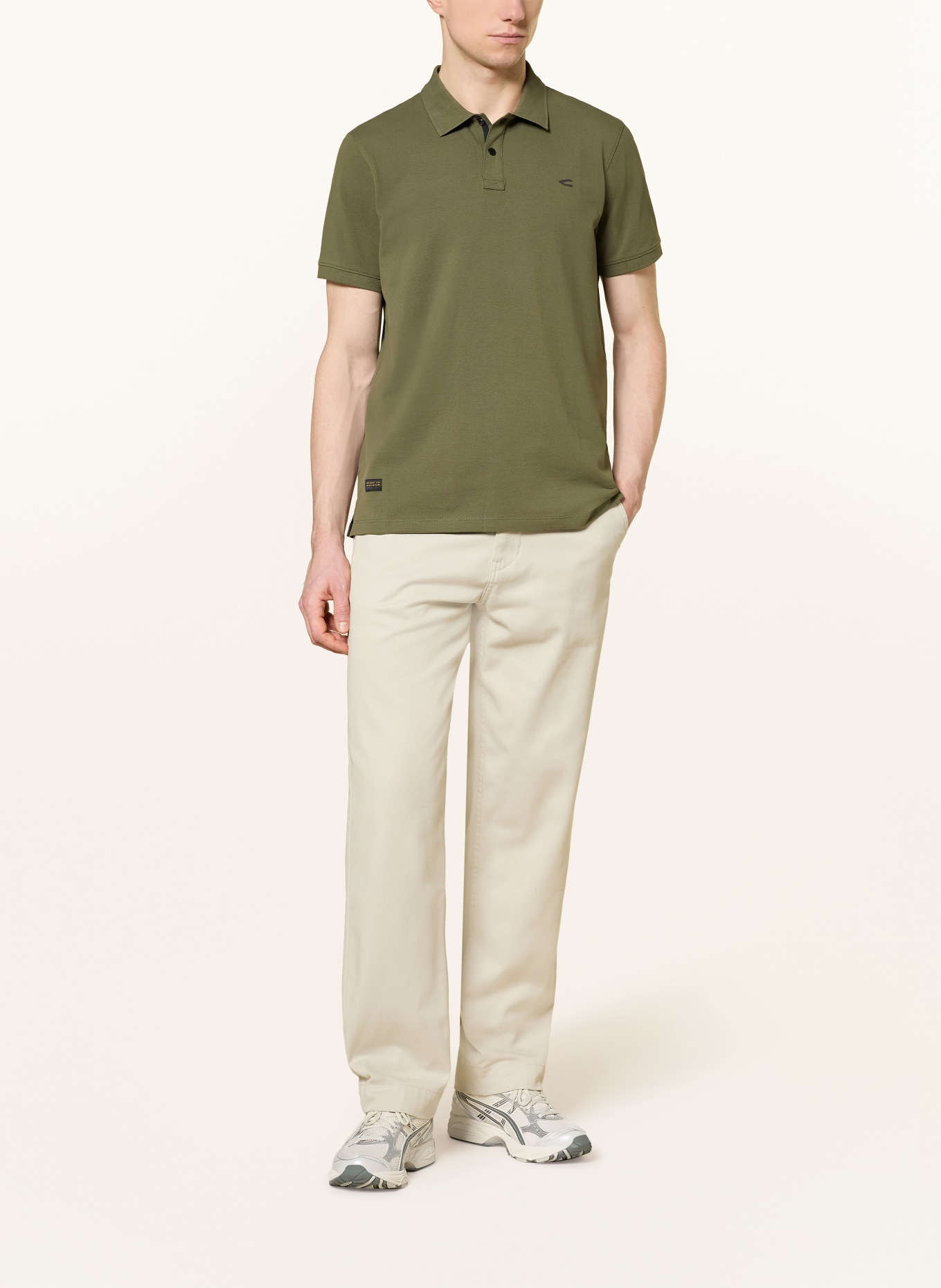 camel active piqué polo shirt: KHAKI