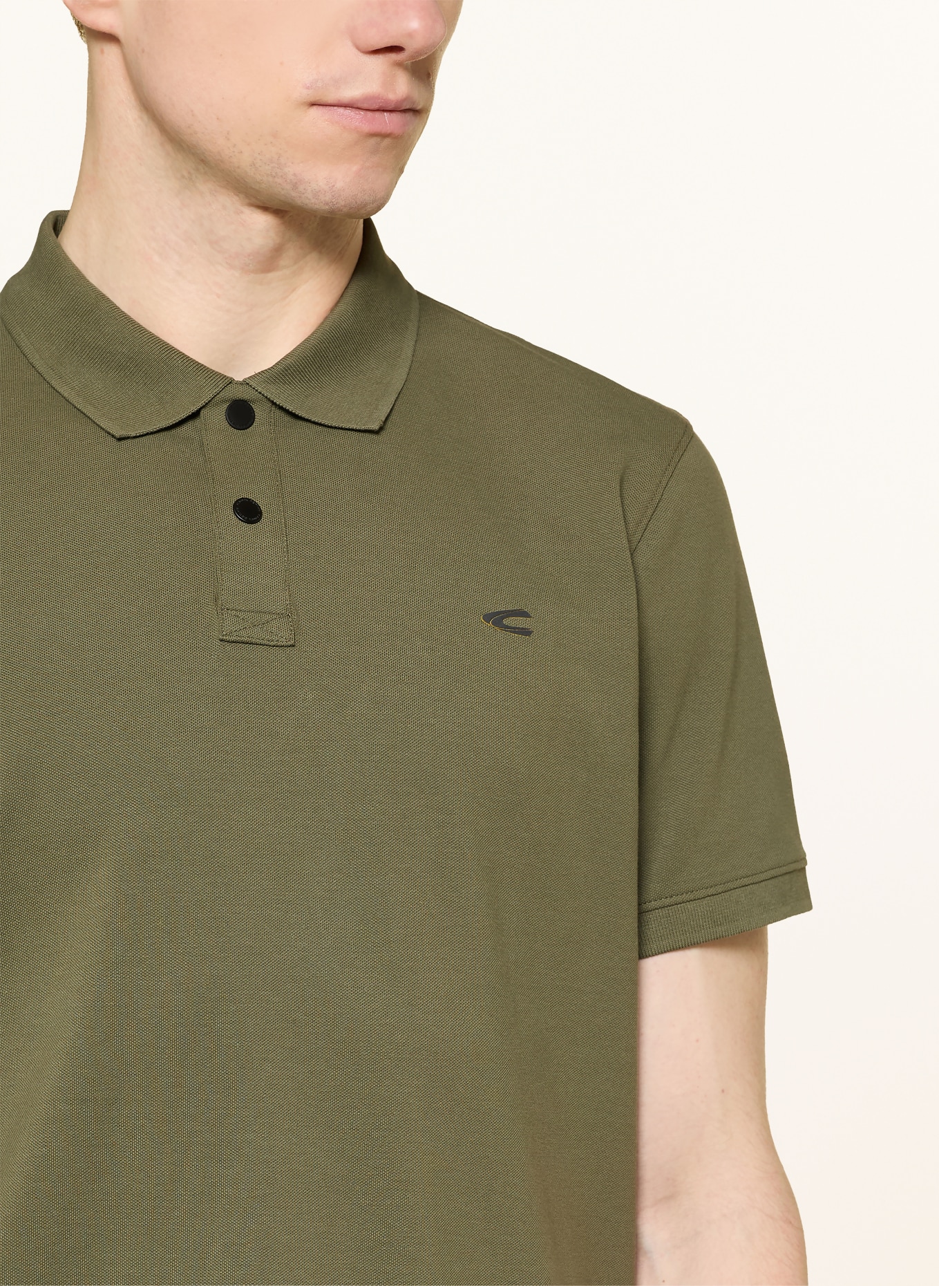 camel active piqué polo shirt: KHAKI