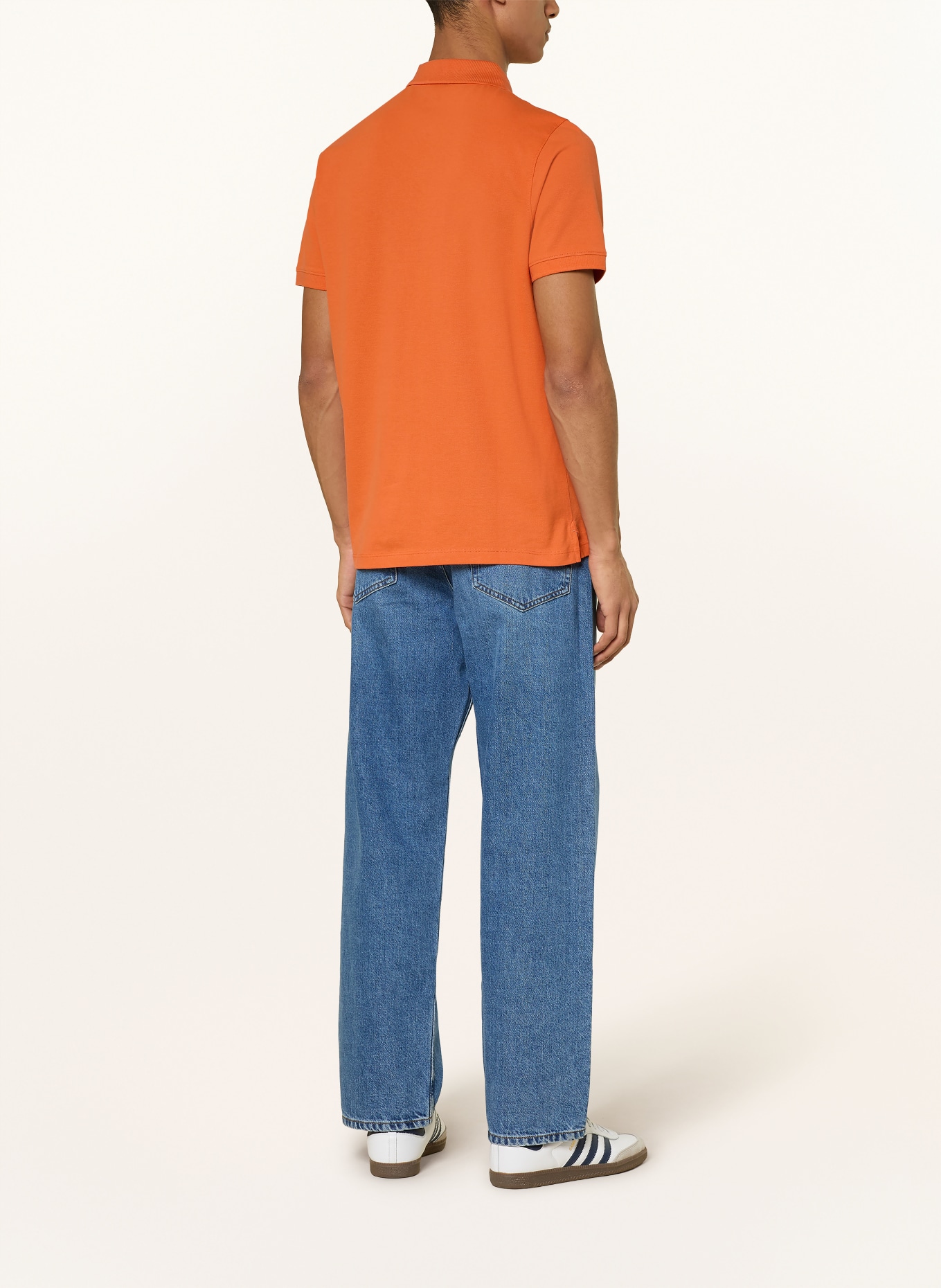 camel active Koszulka polo z pikowanym wzorem: POMARAŃCZOWY