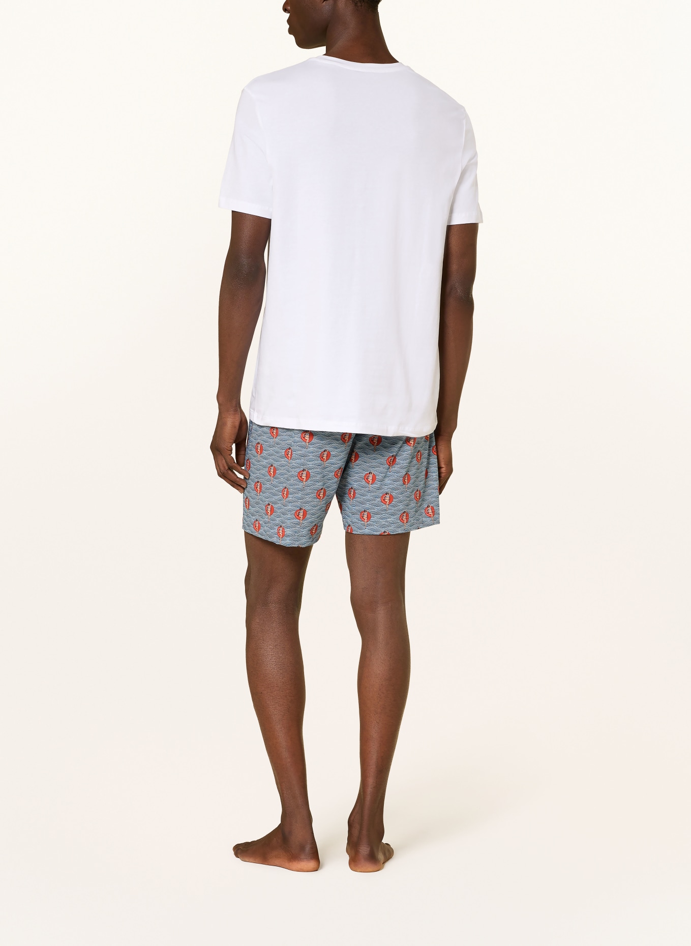 mey WAVE SWING sleep shirt series: WHITE / LIGHT RED / LIGHT BLUE