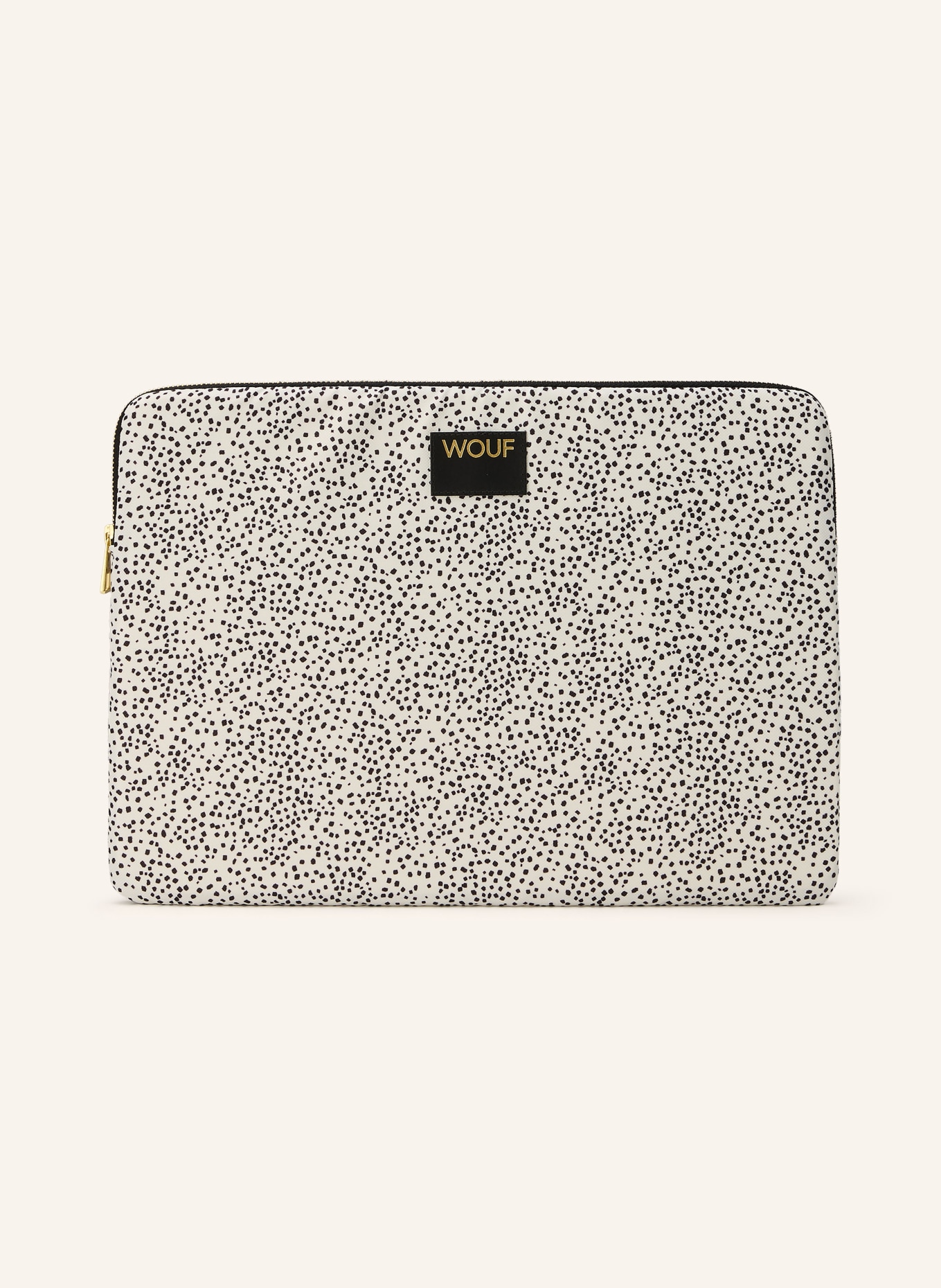 WOUF Laptop-Hülle CUTE: ECRU / GOLD / SCHWARZ