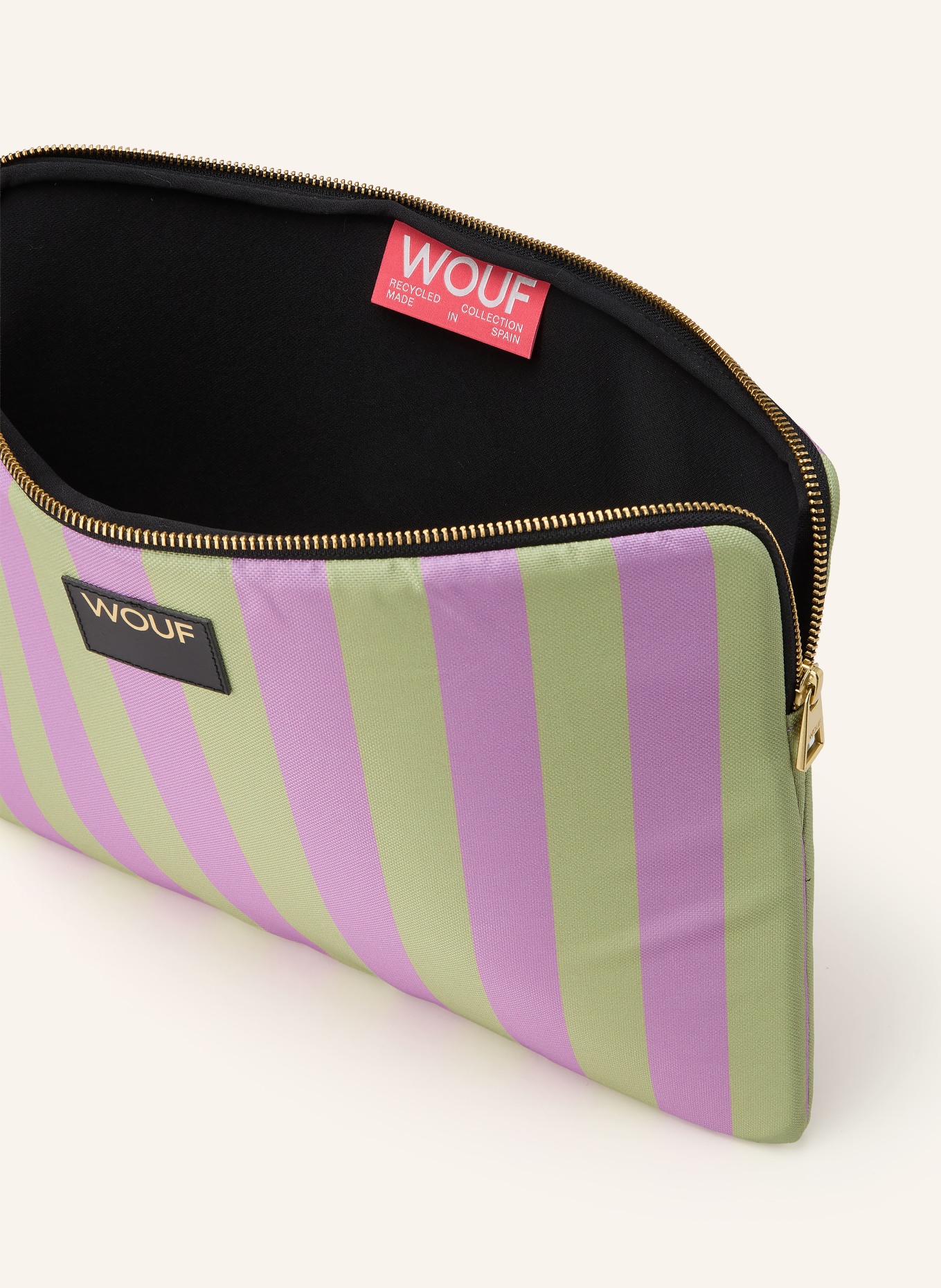 WOUF Laptop-Hülle CUTE: HELLLILA / GOLD / HELLGRÜN