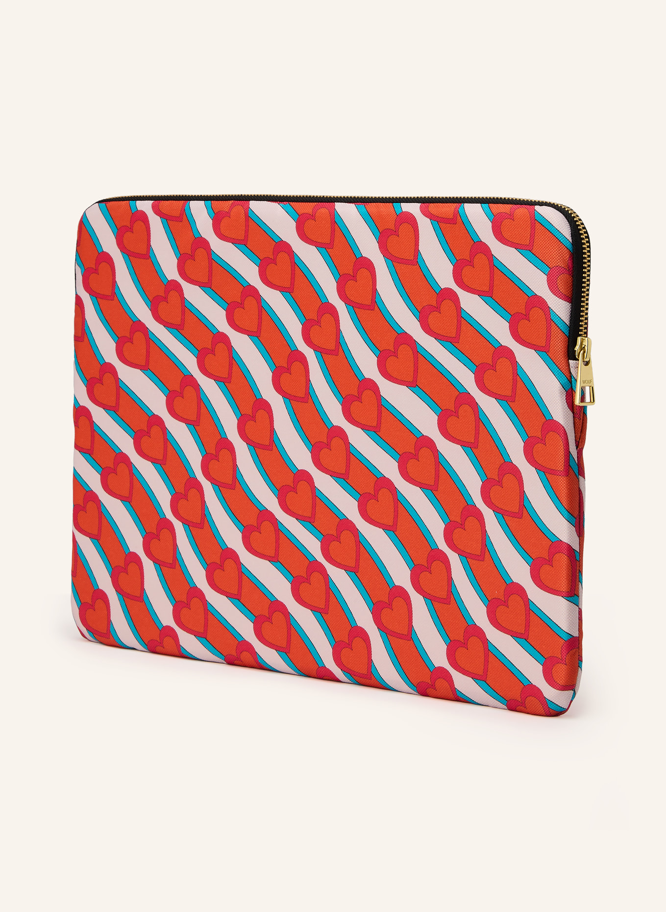 WOUF Laptop-Hülle CUTE: HELLROT / GOLD / HELLROSA