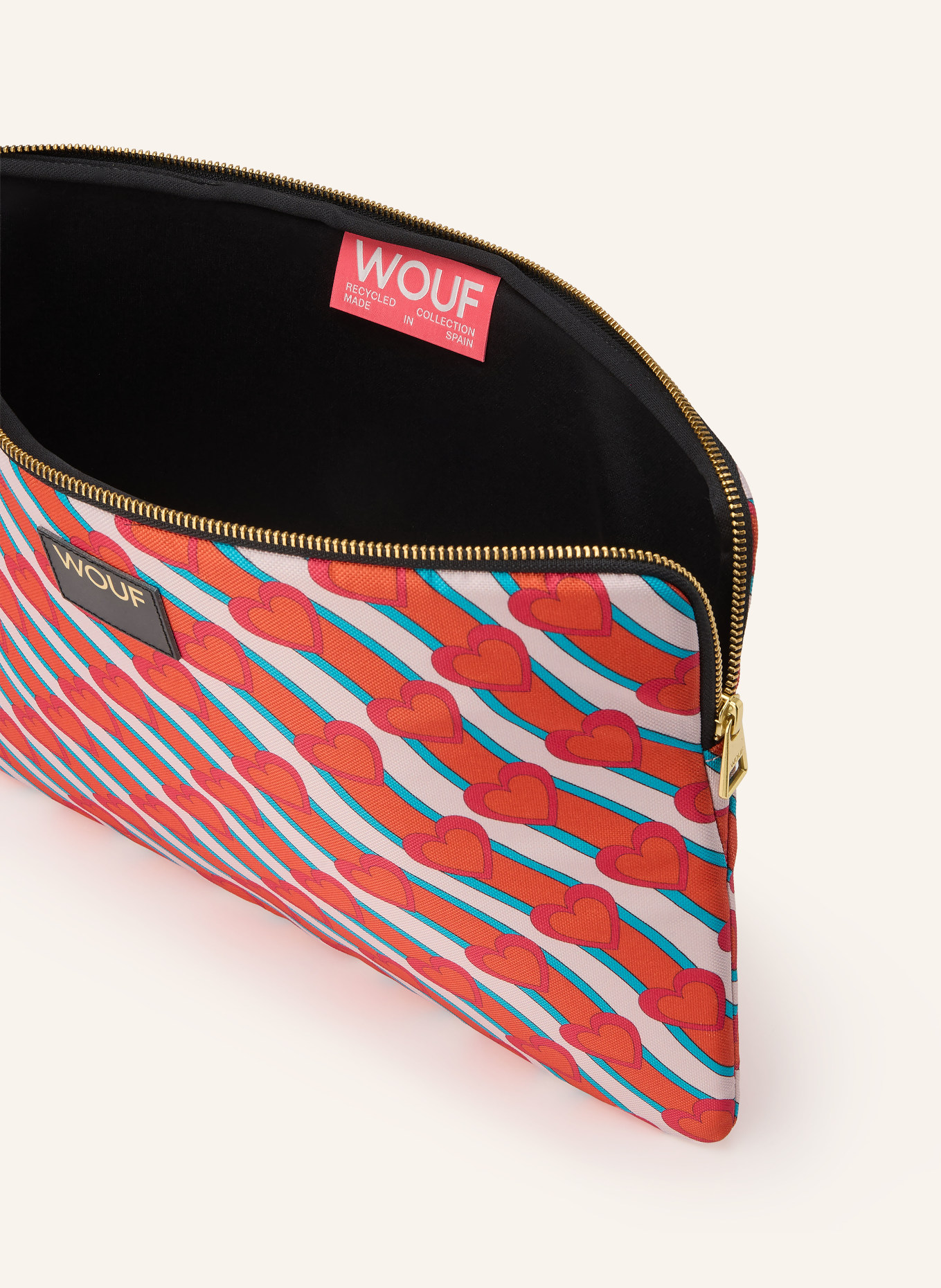 WOUF Laptop-Hülle CUTE: HELLROT / GOLD / HELLROSA