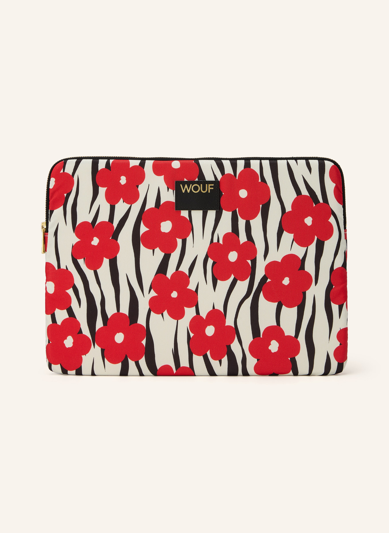 WOUF Pouzdro na notebook ROAR: ČERNÁ / ZLATÁ / KRÉMOVÁ