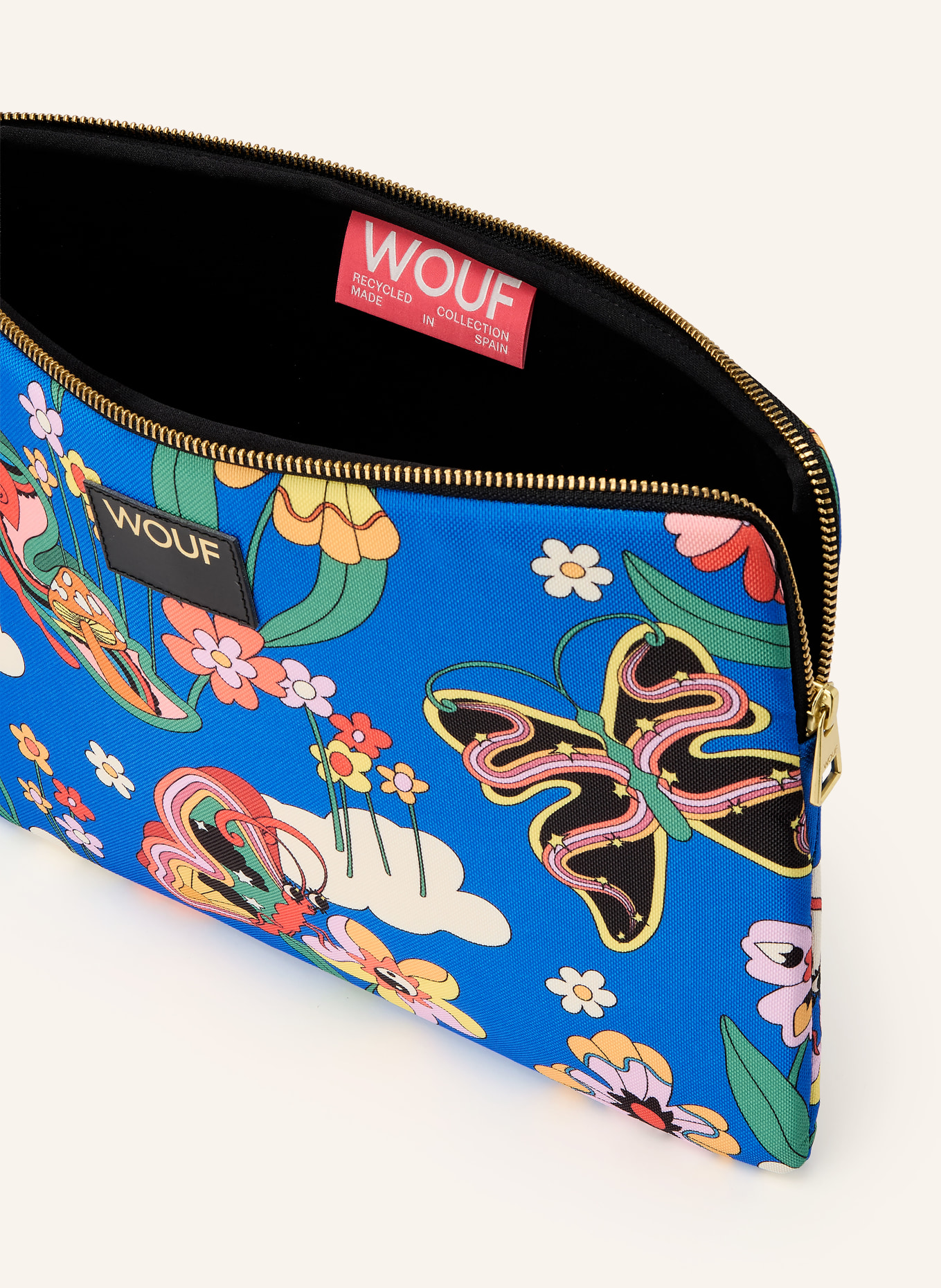 WOUF Pouzdro na notebook ROAR: MODRÁ / ZLATÁ / ČERVENÁ