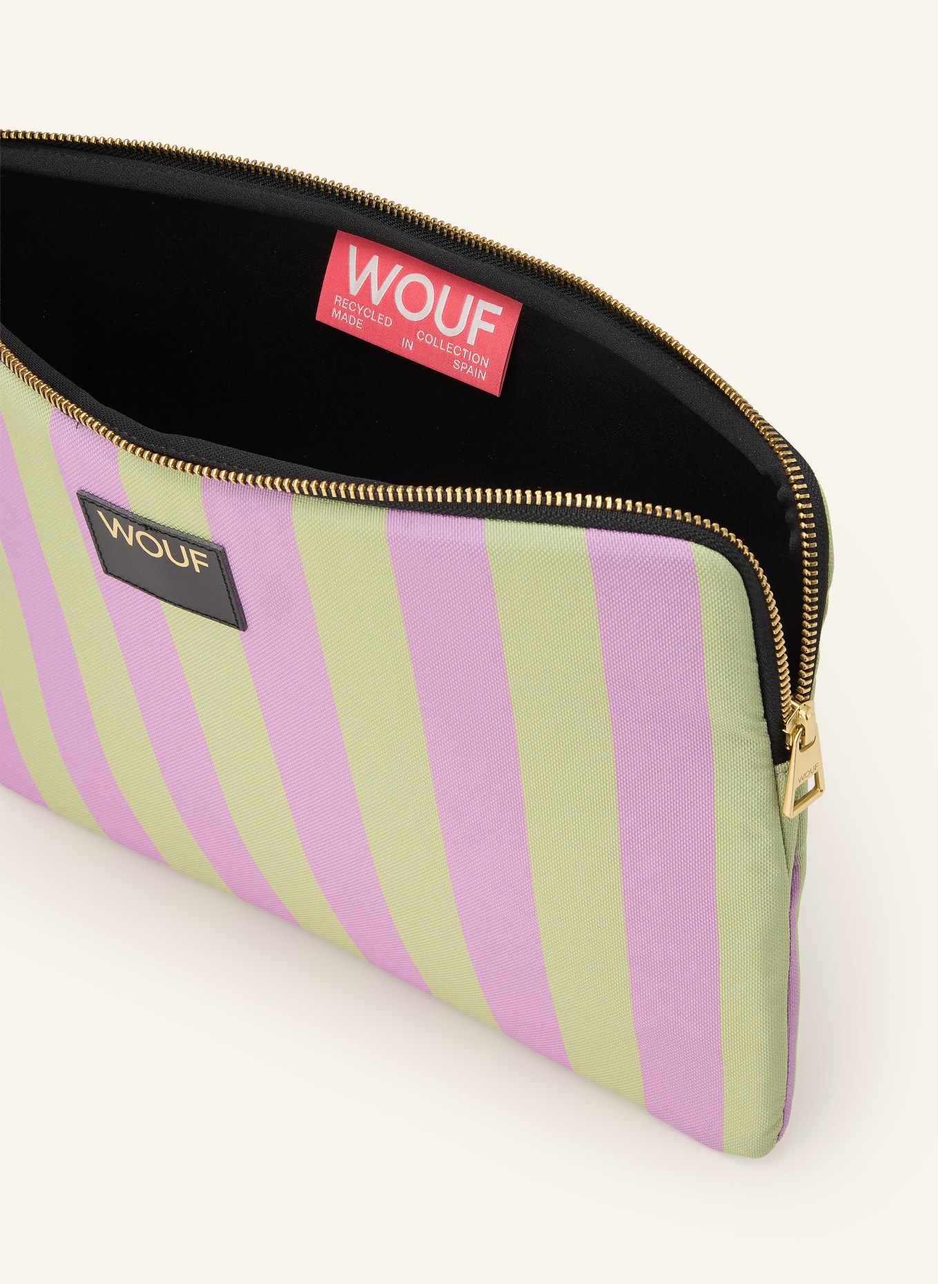 WOUF Pouzdro na notebook ROAR: SVĚTLE FIALOVÁ / ZLATÁ / SVĚTLE ZELENÁ