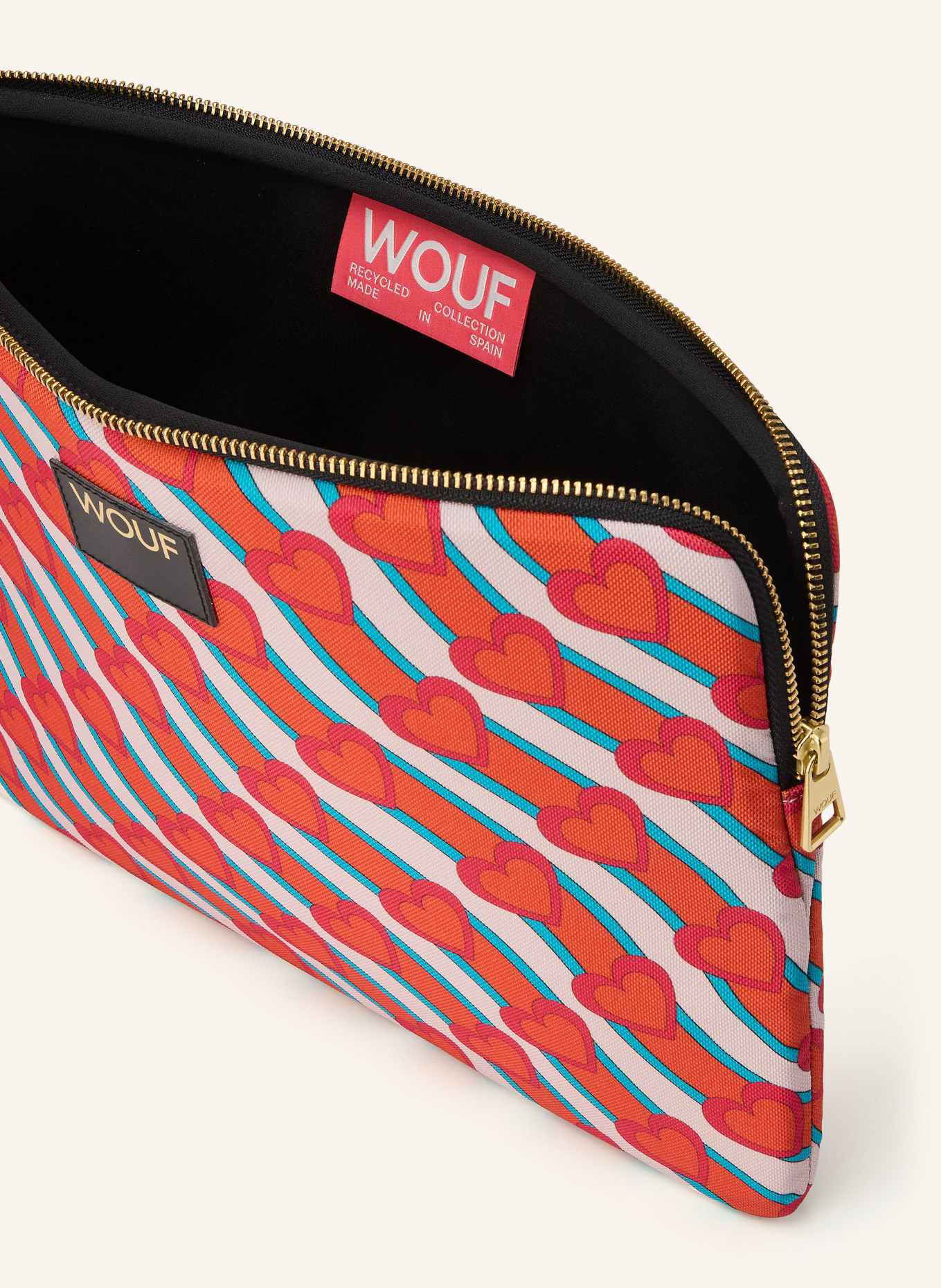 WOUF Pouzdro na notebook ROAR: SVĚTLE ČERVENÁ / ZLATÁ / SVĚTLE RŮŽOVÁ