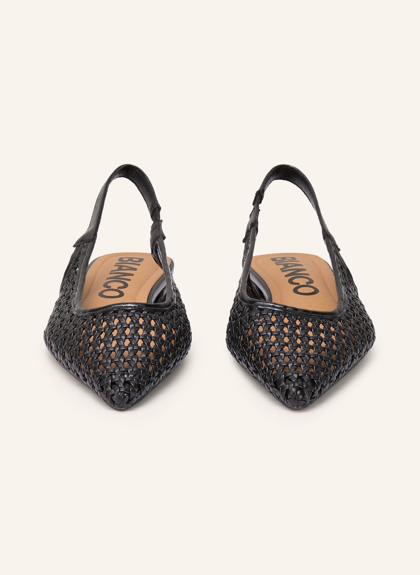 BIANCO BIABARI sling ballerinas: BLACK