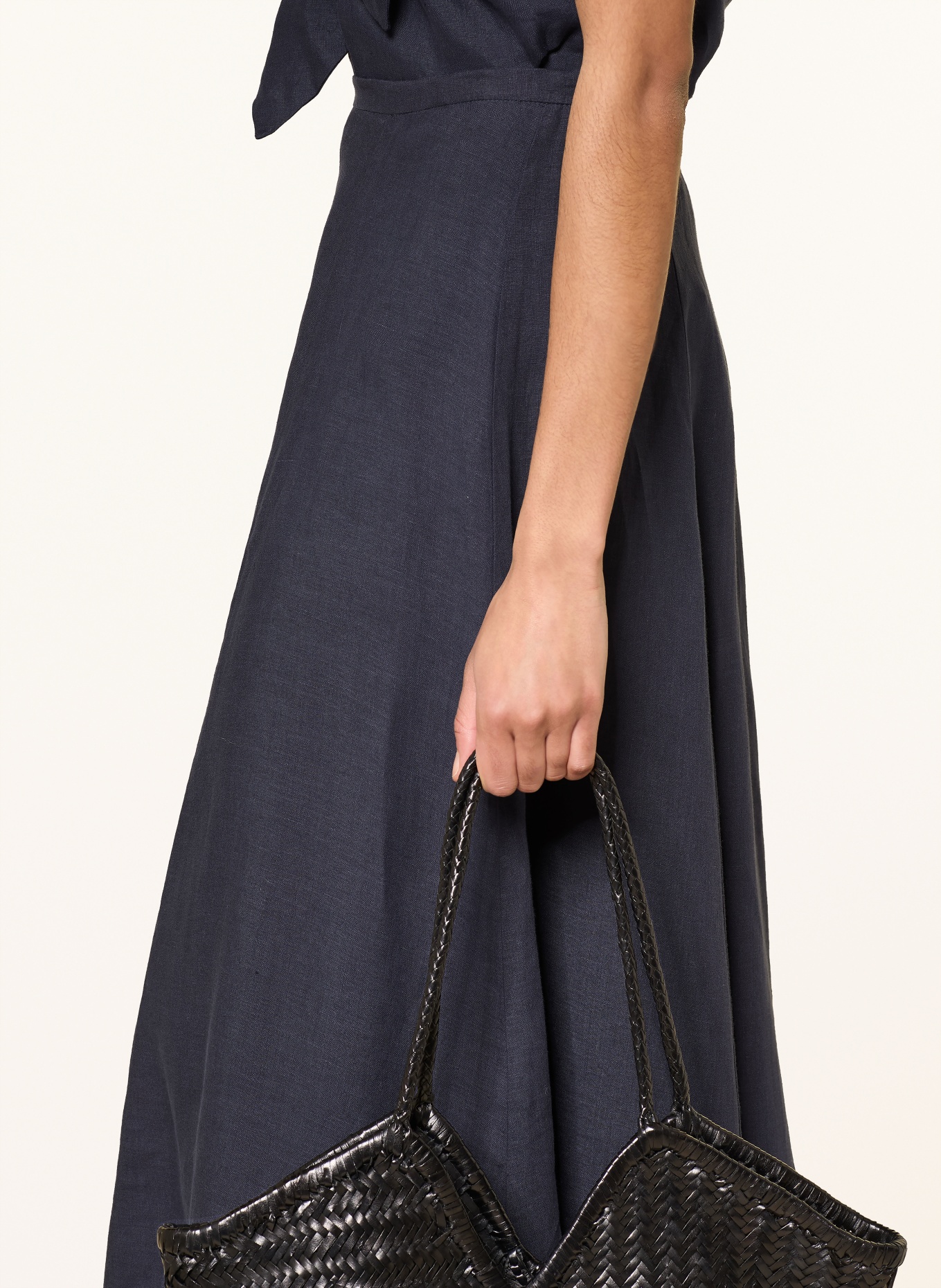 arkitaip POPPY linen skirt: DARK BLUE