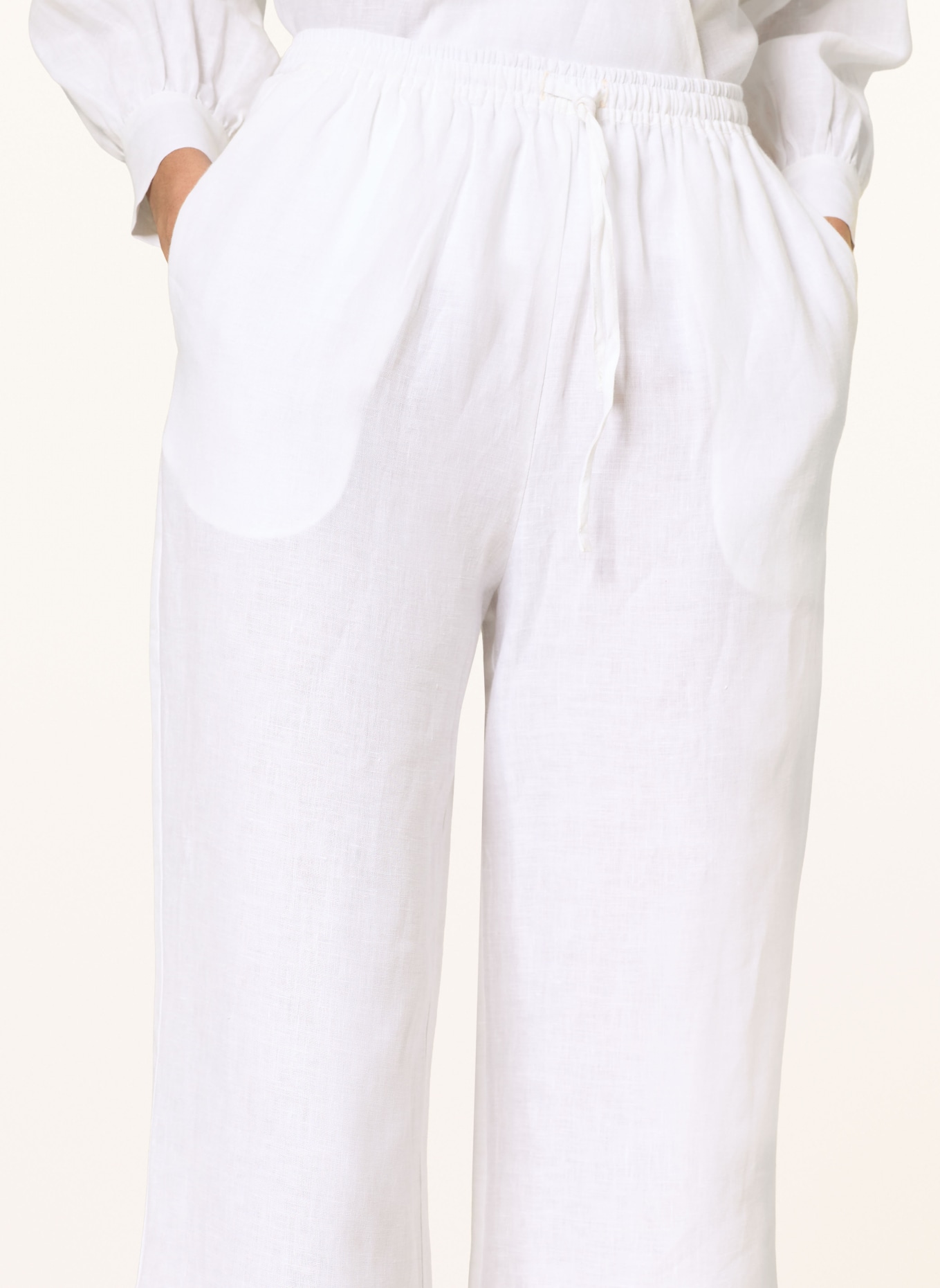 arkitaip Marlenehose MARINA aus Leinen: WEISS