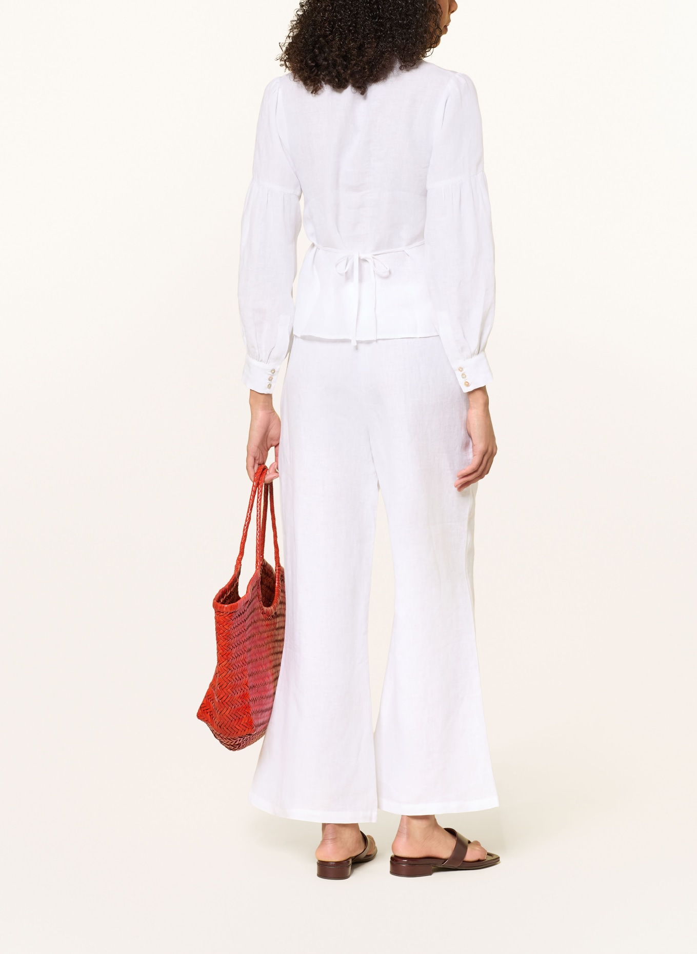 arkitaip Bluzka kopertowa ANNA z lnu: BIAŁY