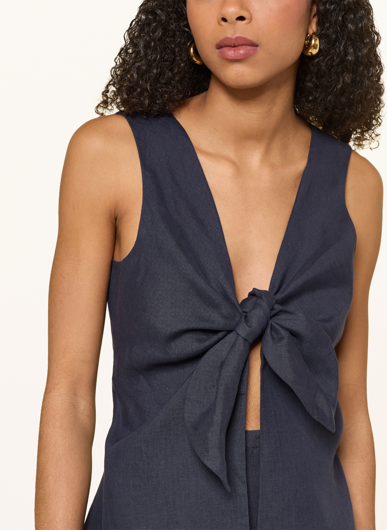 arkitaip Leinenweste LUCIA: DUNKELBLAU