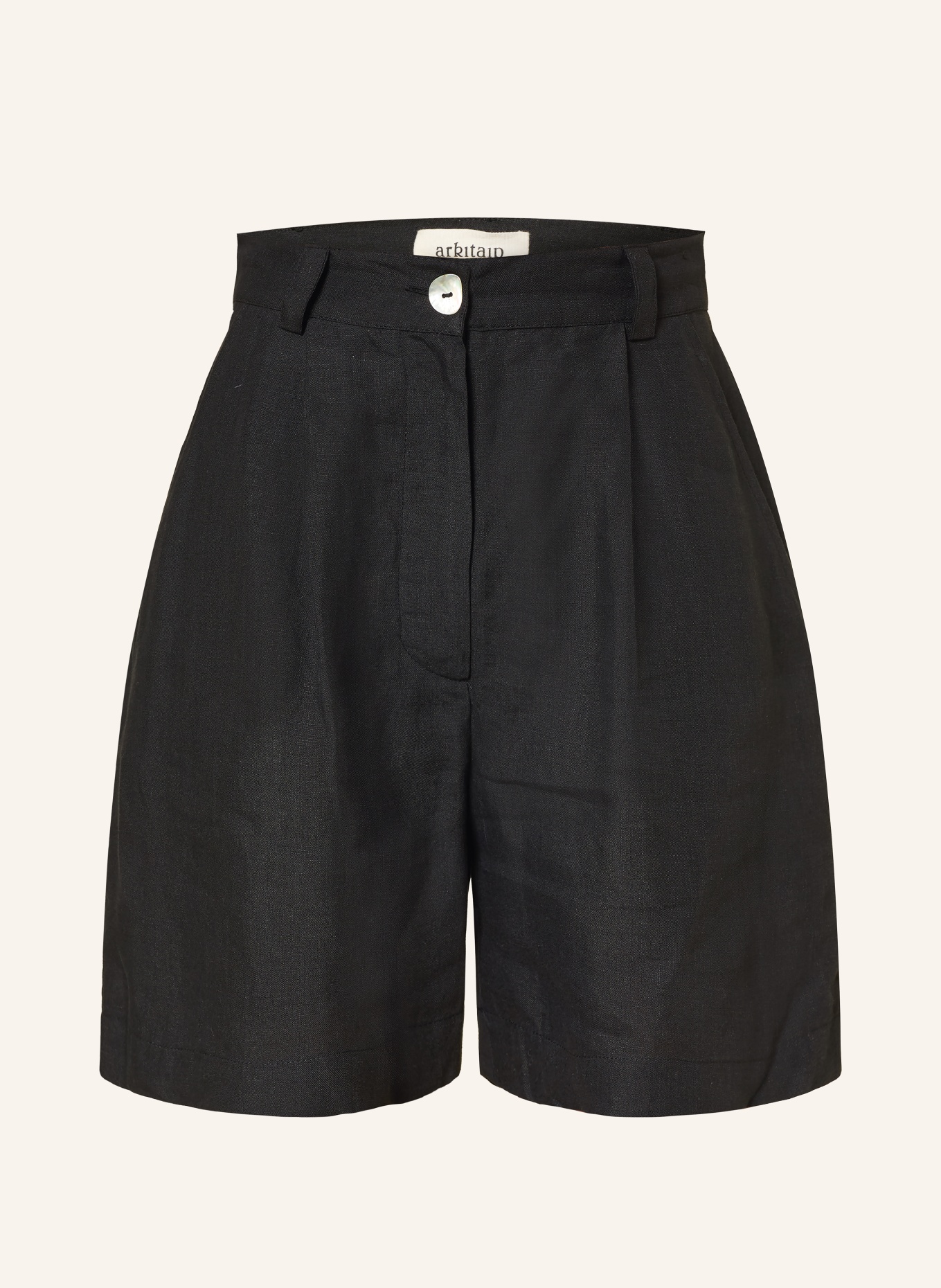 arkitaip Leinenshorts SIENNA: SCHWARZ