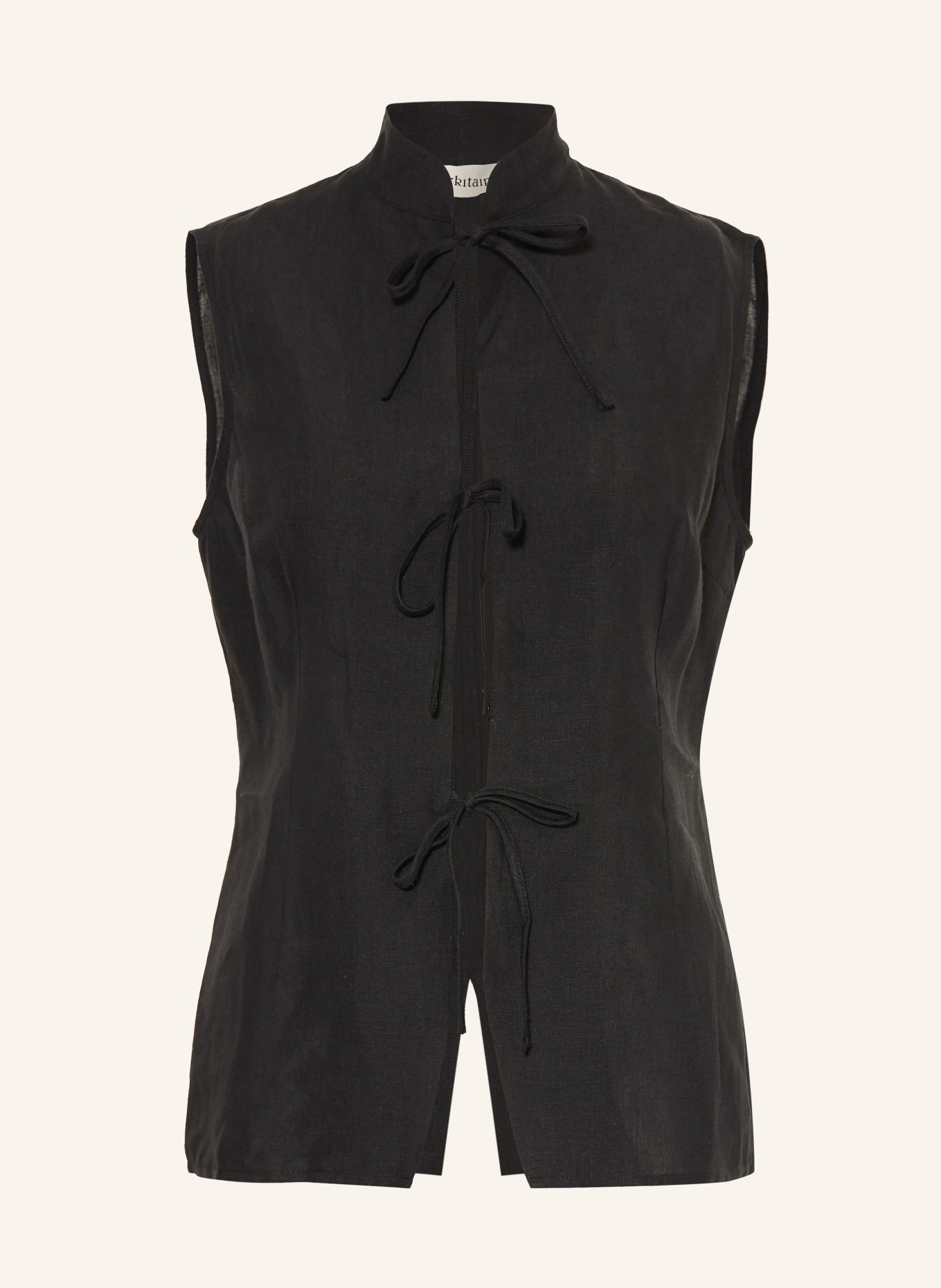 arkitaip Leinenweste ALMA: SCHWARZ