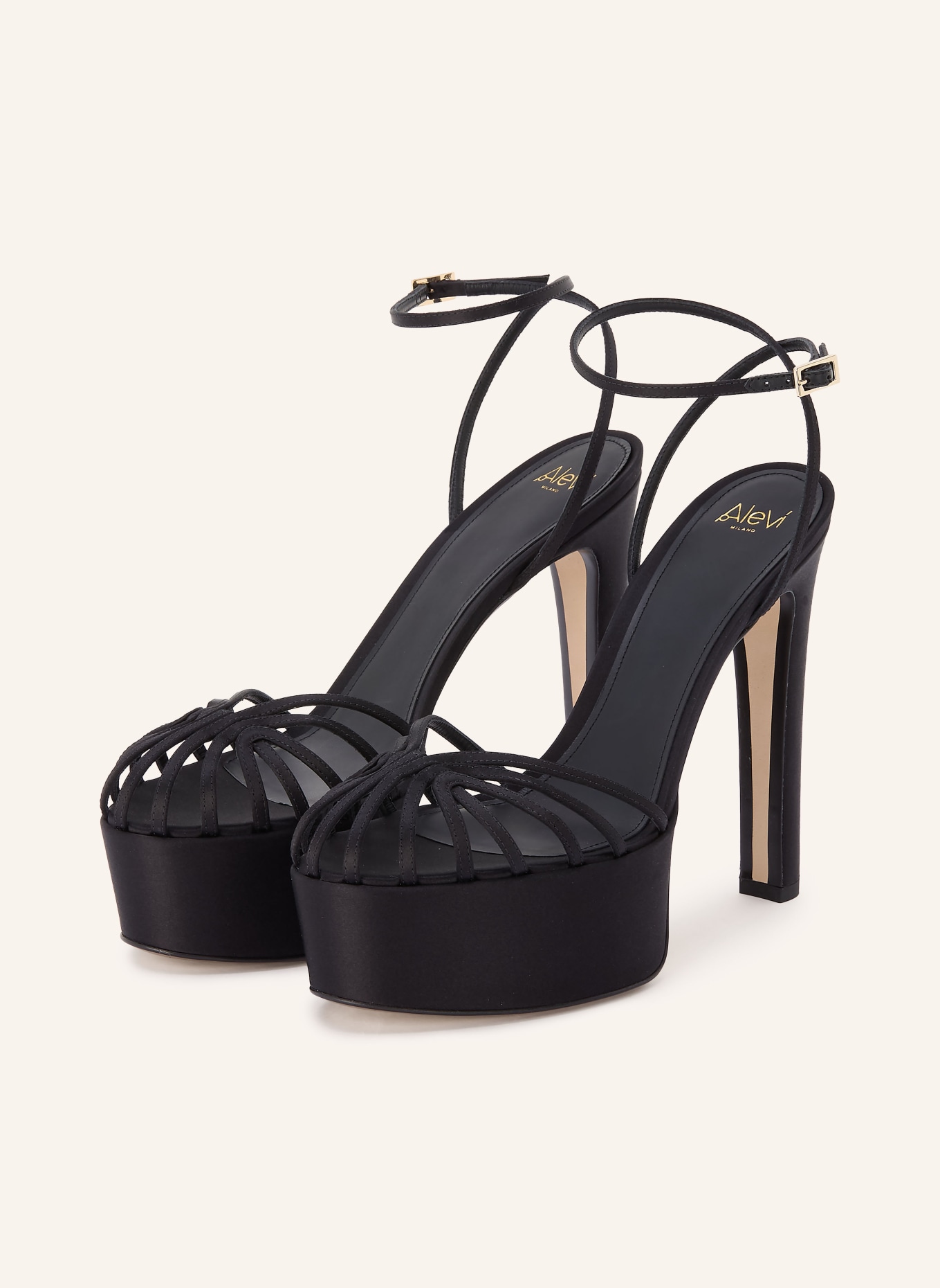 ALEVI Plateau-Sandaletten EVA: SCHWARZ