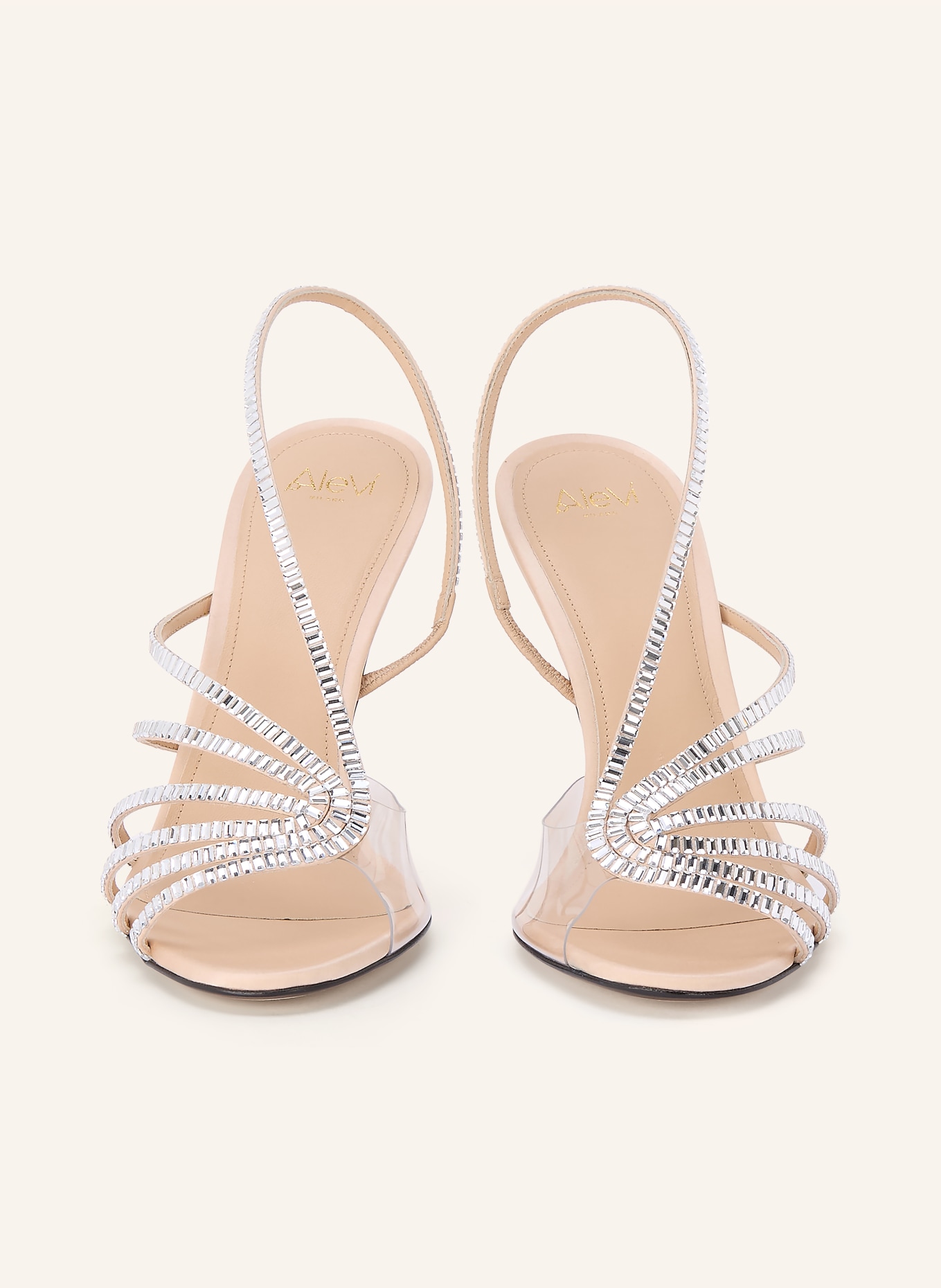 ALEVI Sandały STAR z kamieniami ozdobnymi: SREBRNY / CAMELOWY