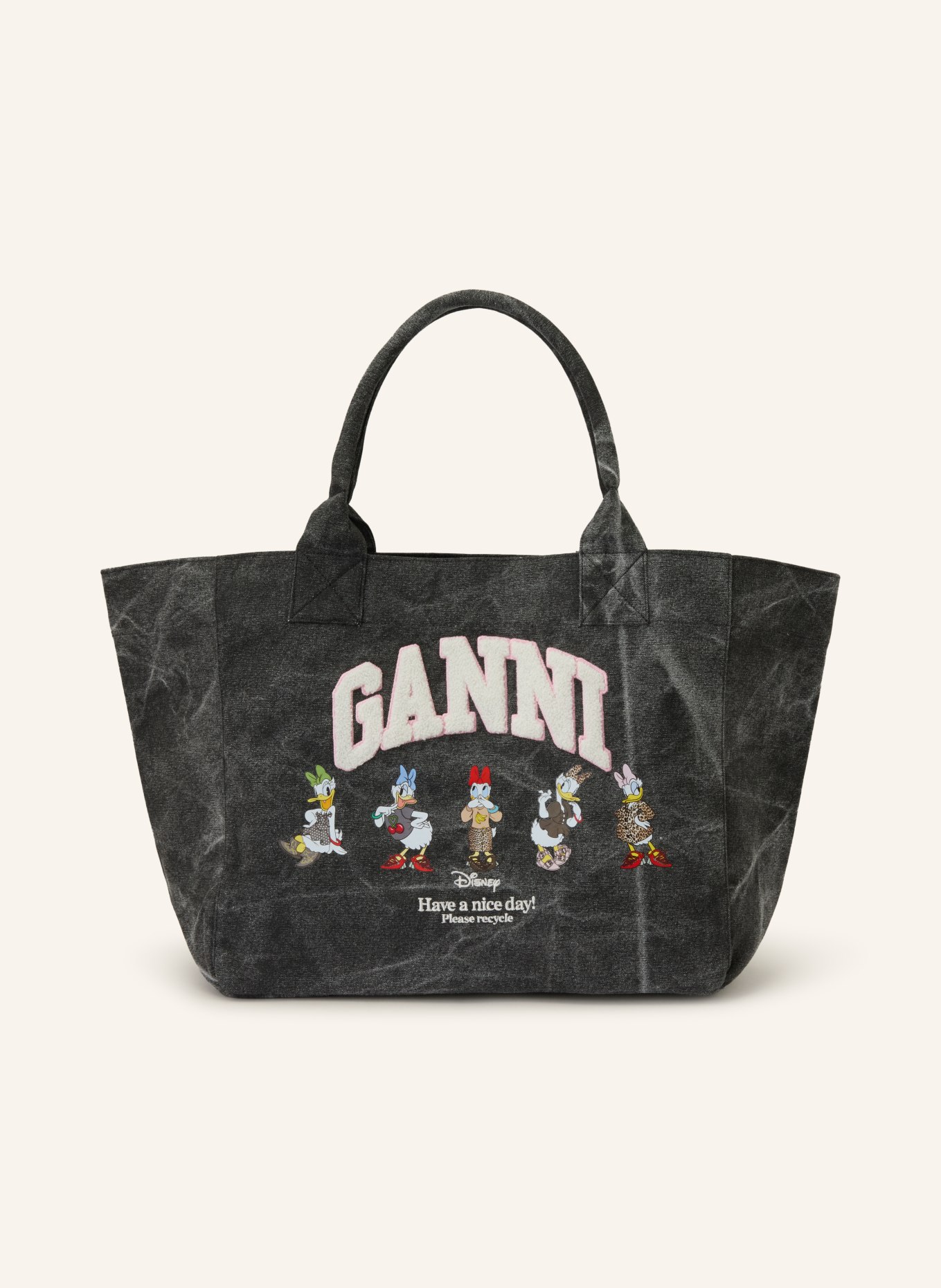 GANNI Shopper MEDIUM: BLACK