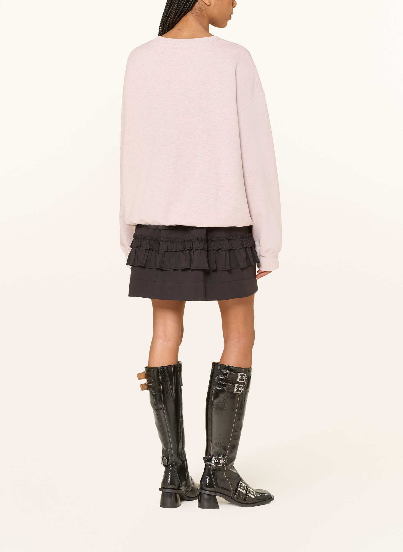 GANNI sweatshirt: VIEUX ROSE / GRIJS / LICHTBLAUW