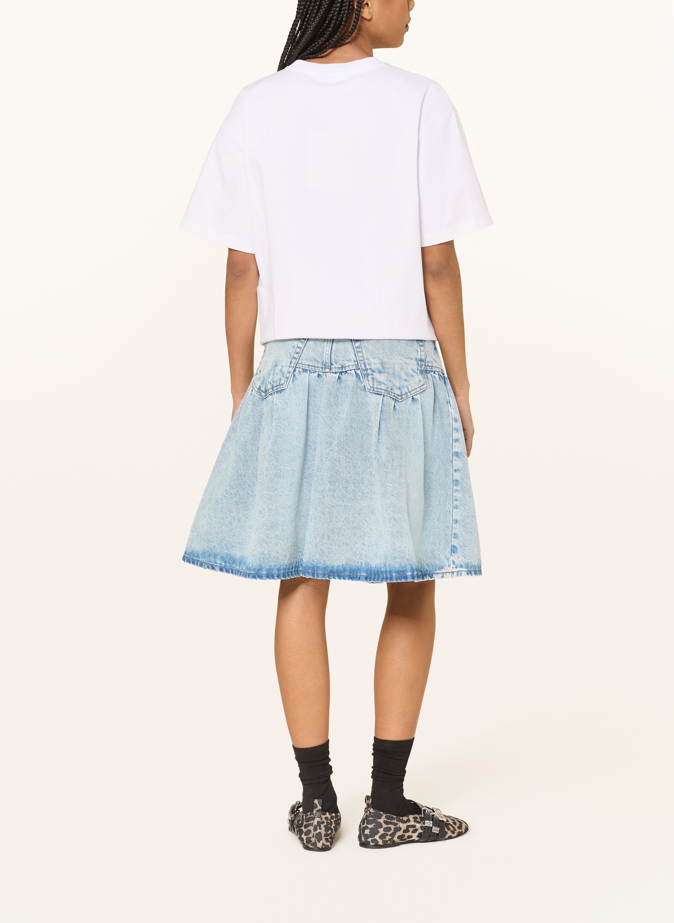 GANNI T-Shirt: WEISS / ROSA / GELB