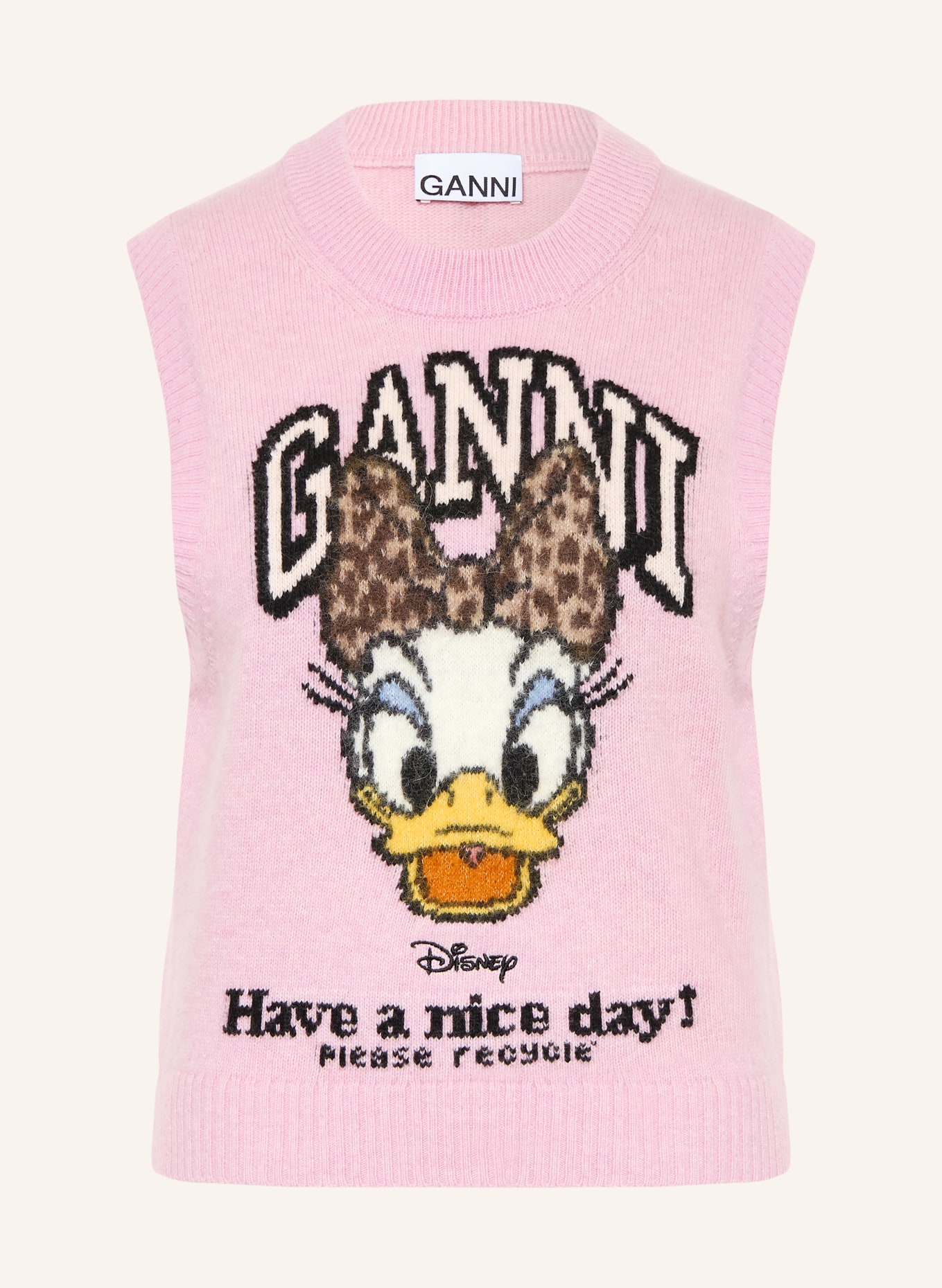 GANNI bezrukávník: STARORŮŽOVÁ / ŽLUTÁ / BÍLÁ