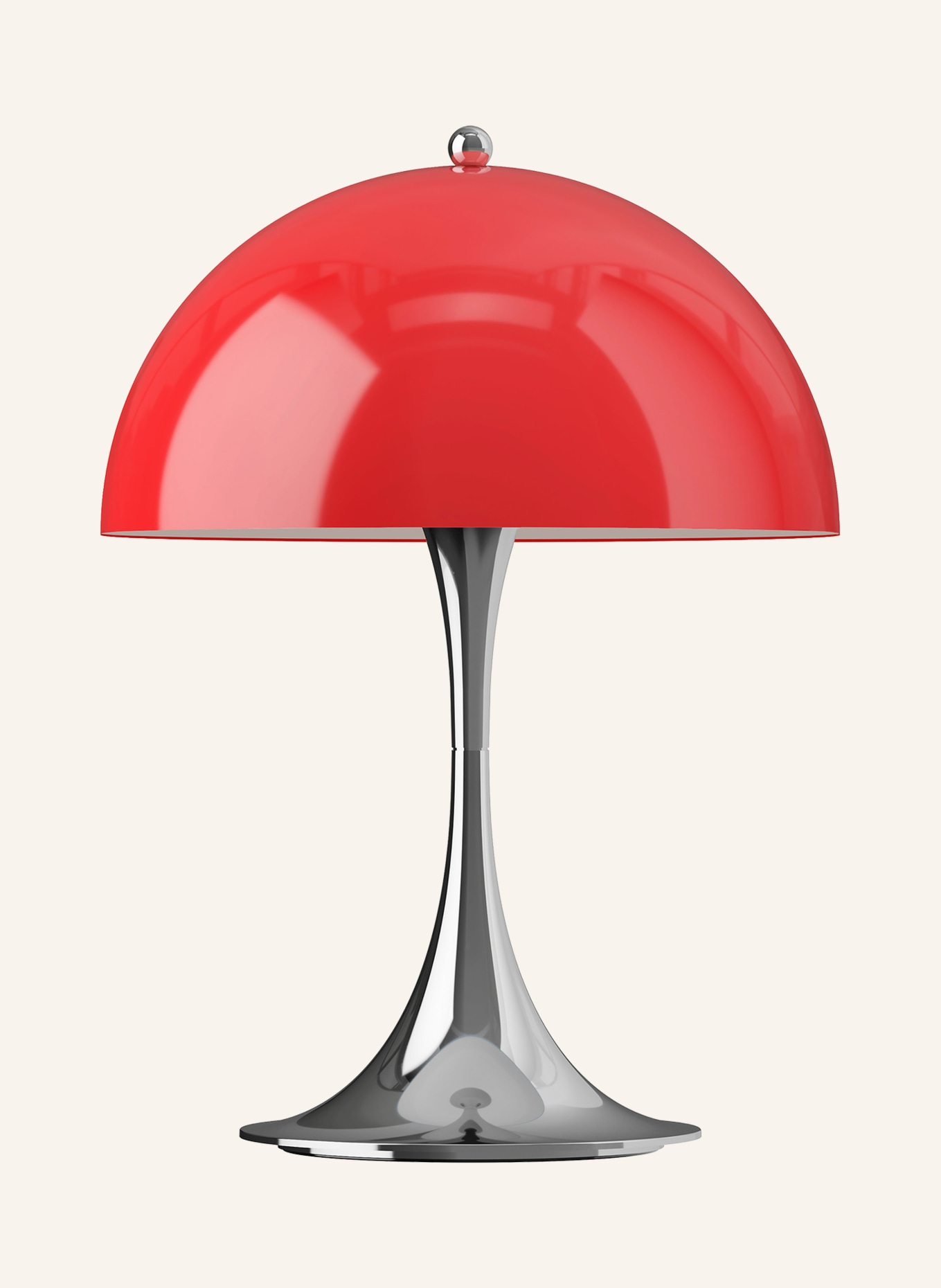 louis poulsen Lampa stołowa PANTHELLA 250 PORTABLE: CZERWONY / SREBRNY