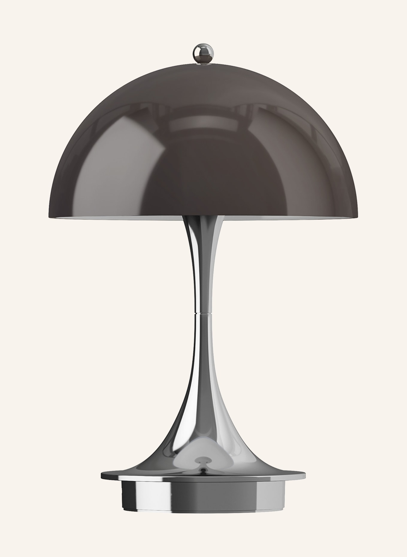 louis poulsen Lampa stołowa PANTHELLA 160 PORTABLE: CZIEMNOSZARY / SREBRNY