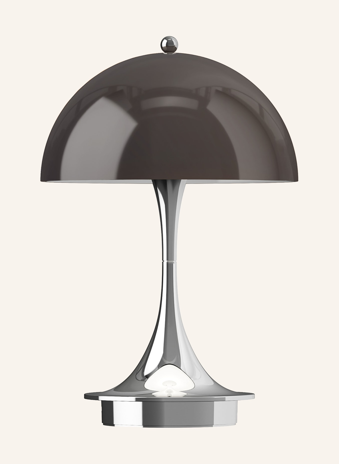 louis poulsen Lampa stołowa PANTHELLA 160 PORTABLE: CZIEMNOSZARY / SREBRNY