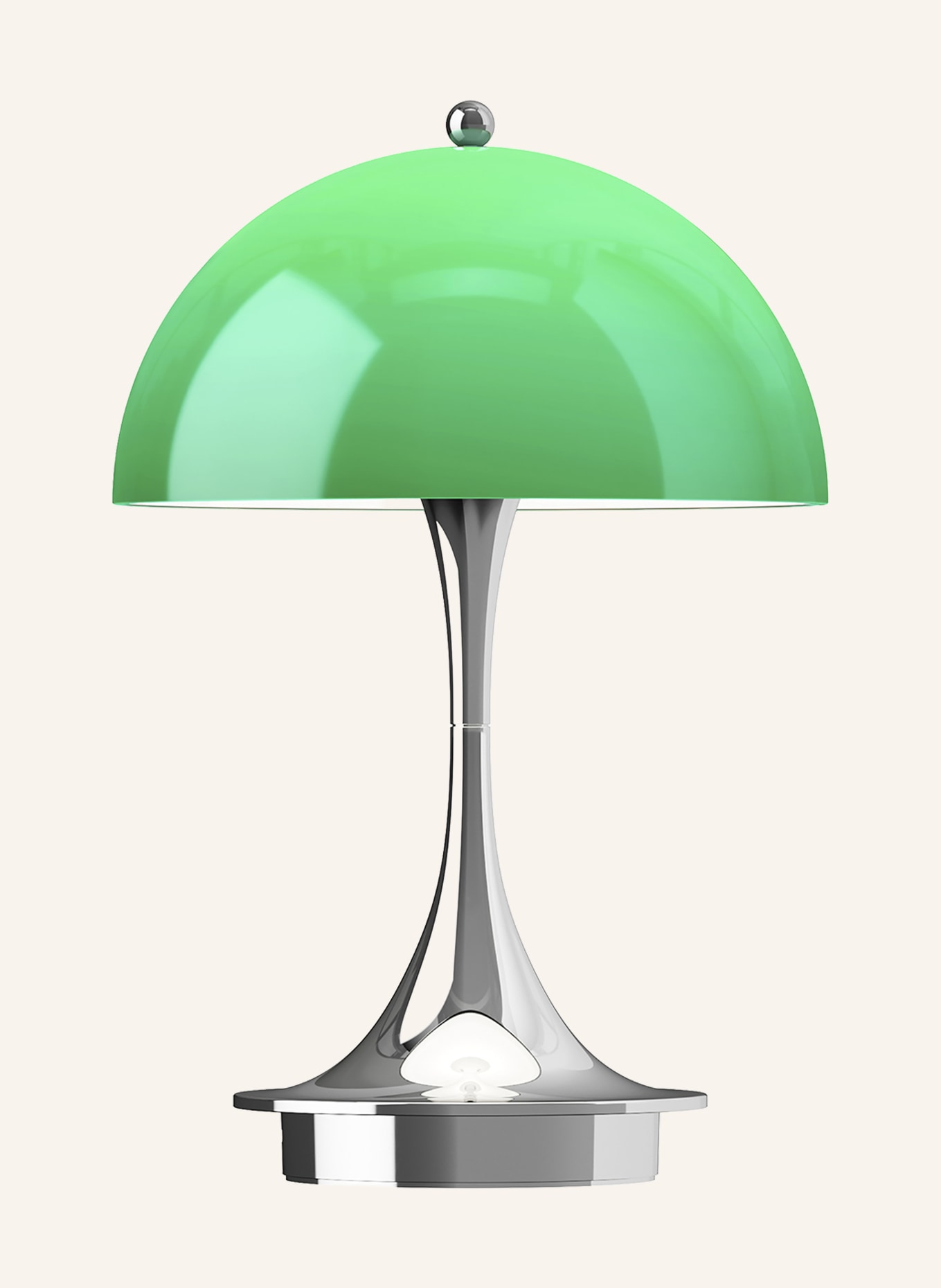 louis poulsen Lampa stołowa PANTHELLA 160 PORTABLE: ZIELONY / SREBRNY