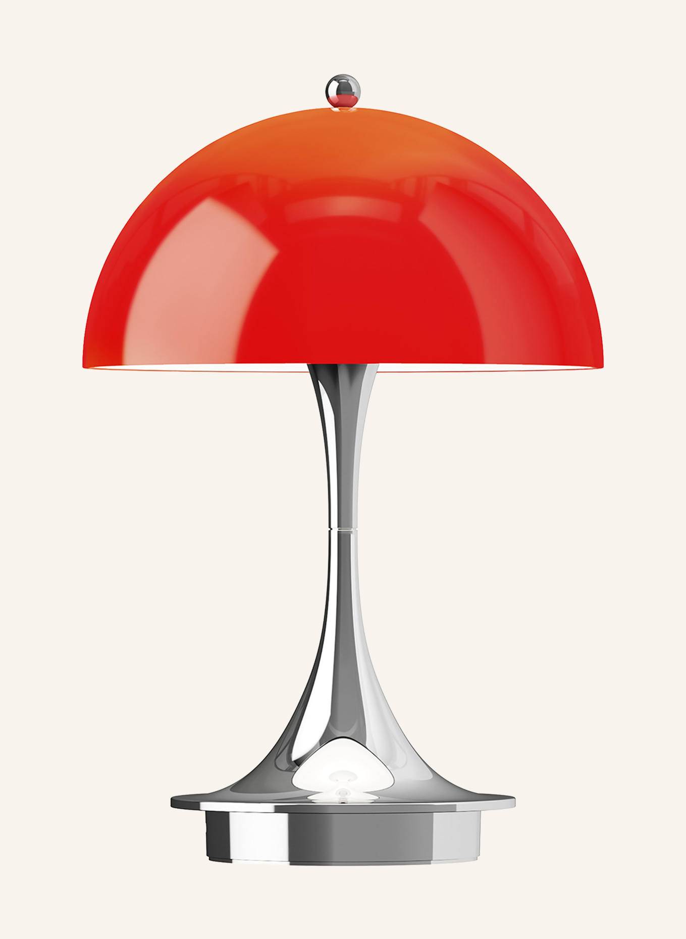 louis poulsen Lampa stołowa PANTHELLA 160 PORTABLE: CZERWONY / SREBRNY