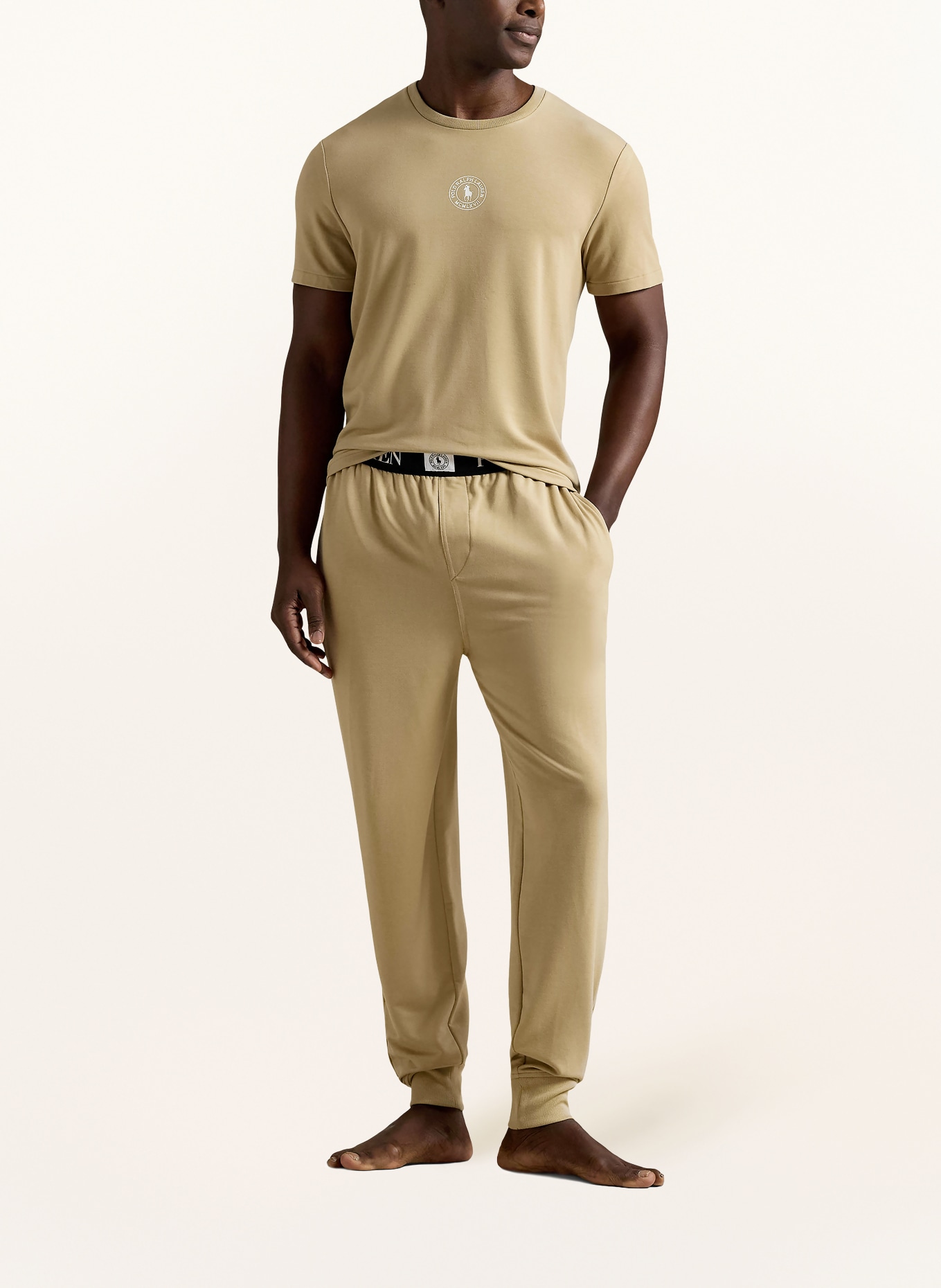 POLO RALPH LAUREN Lounge-Hose: CAMEL / WEISS / SCHWARZ