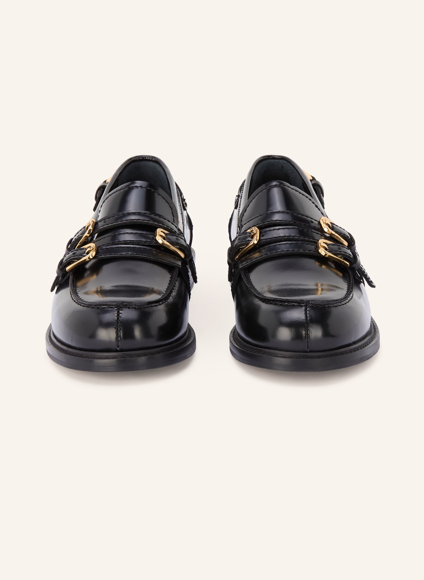 SANDRO Loafer: SCHWARZ / GOLD
