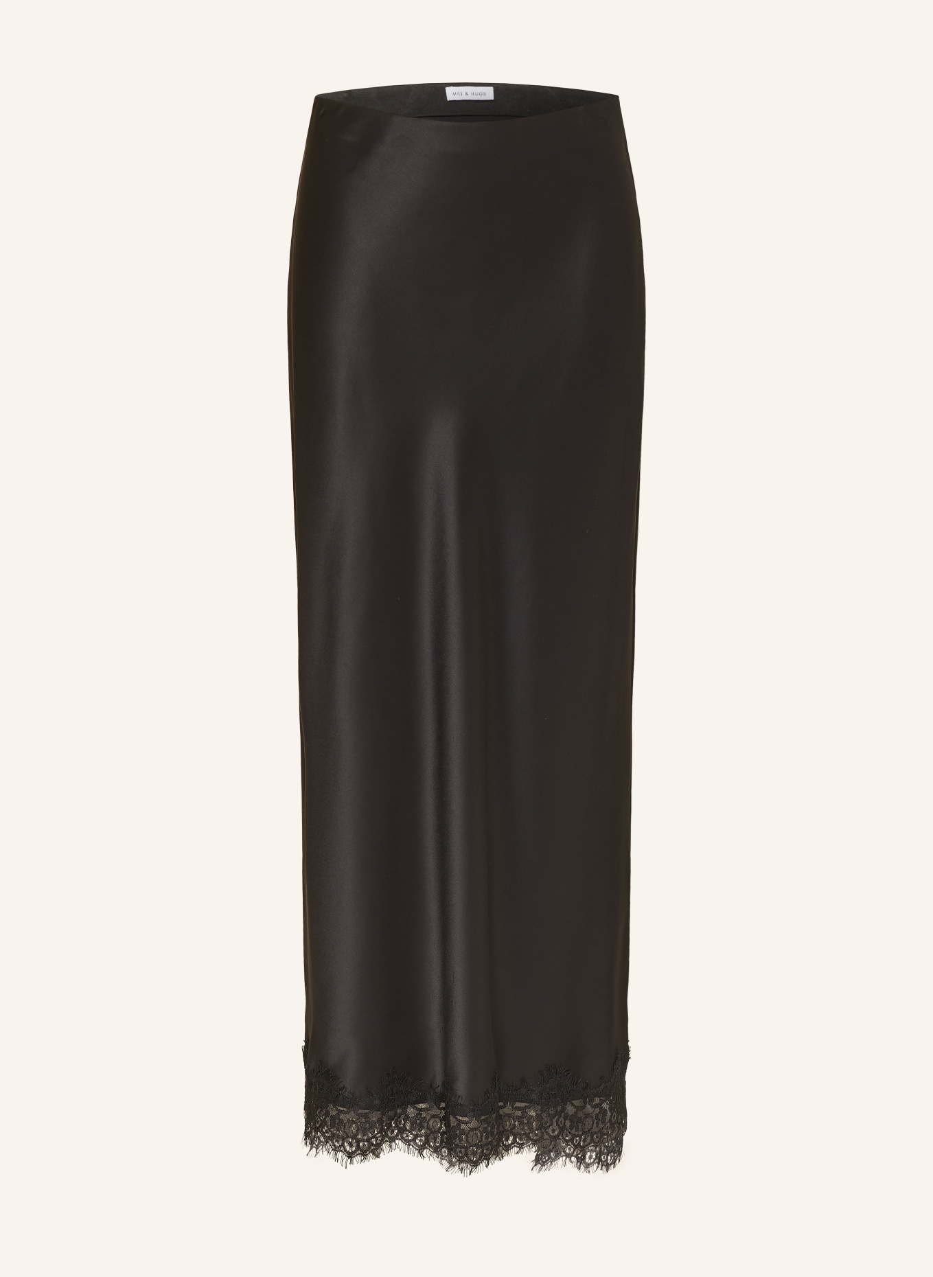 MRS & HUGS Satinrock mit Spitze: SCHWARZ