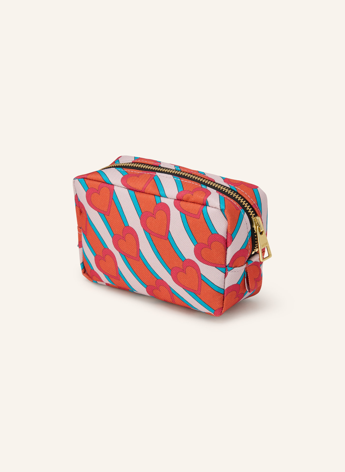 WOUF Kosmetiktasche HEARTBEAT: ORANGE / GOLD / BLAU