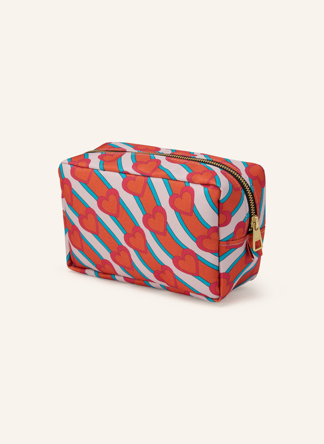 WOUF HEARTBEAT cosmetic bag: ORANGE / GOLD / BLUE