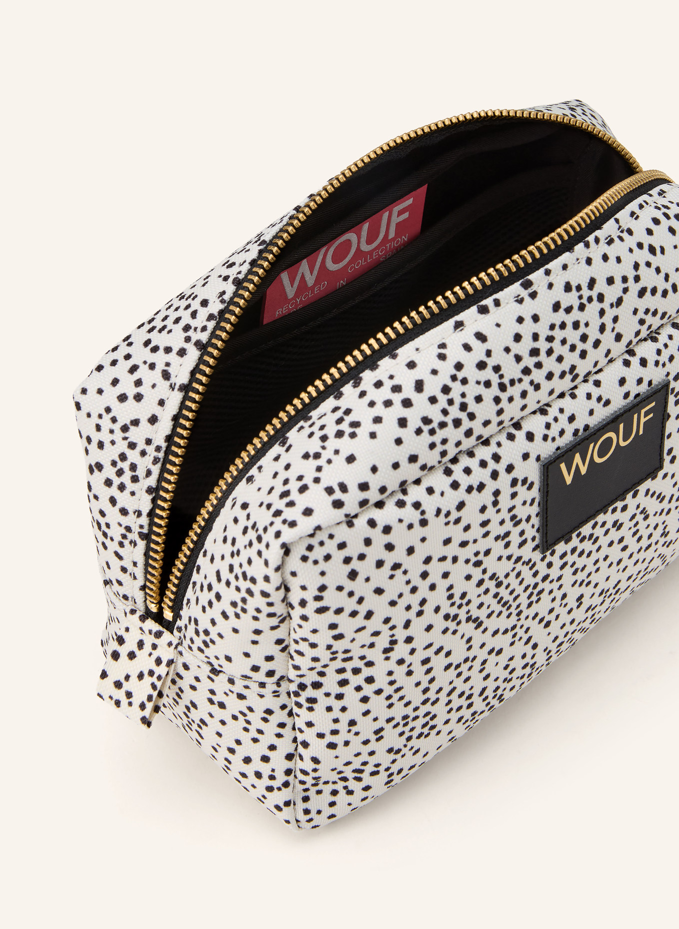 WOUF Kosmetyczka PANNA: ECRU / ZŁOTY / CZARNY