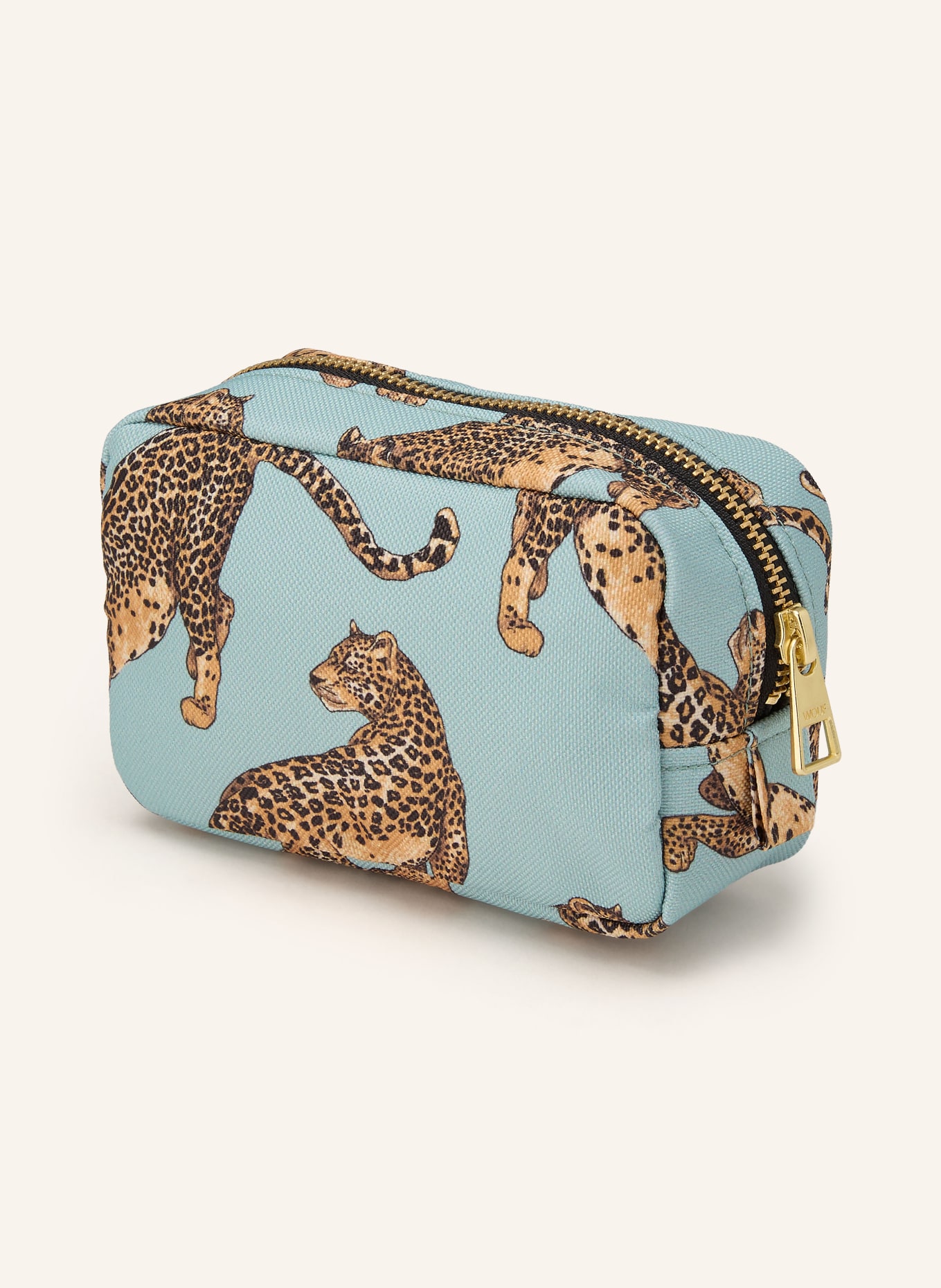 WOUF Kosmetiktasche: HELLBLAU / GOLD / HELLBRAUN