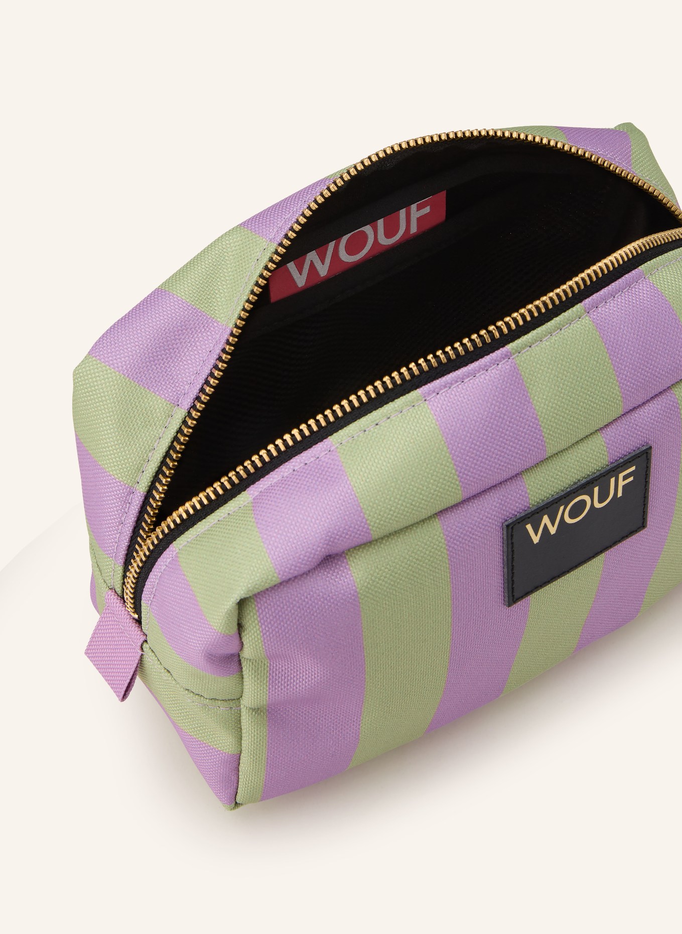 WOUF RIVIERA cosmetic bag: PINK / GOLD / LIGHT GREEN