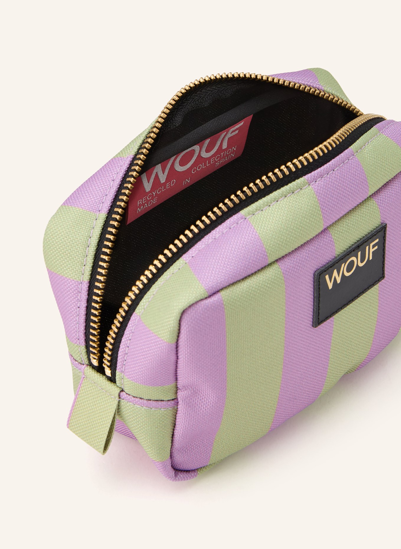 WOUF Kosmetiktasche RIVIERA: HELLLILA / GOLD / HELLGRÜN