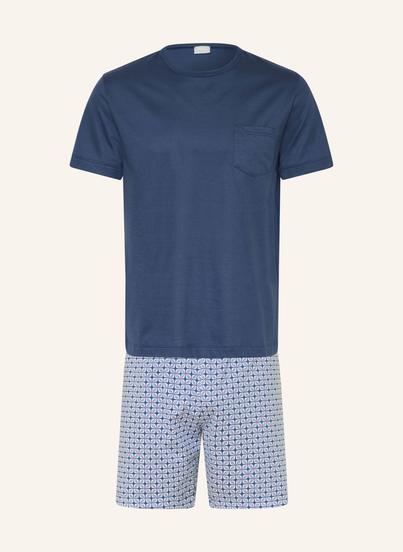 mey Piżama typu shorty z serii SUMMER FLOWER: NIEBIESKI / JASNOCZERWONY / JASNONIEBIESKI