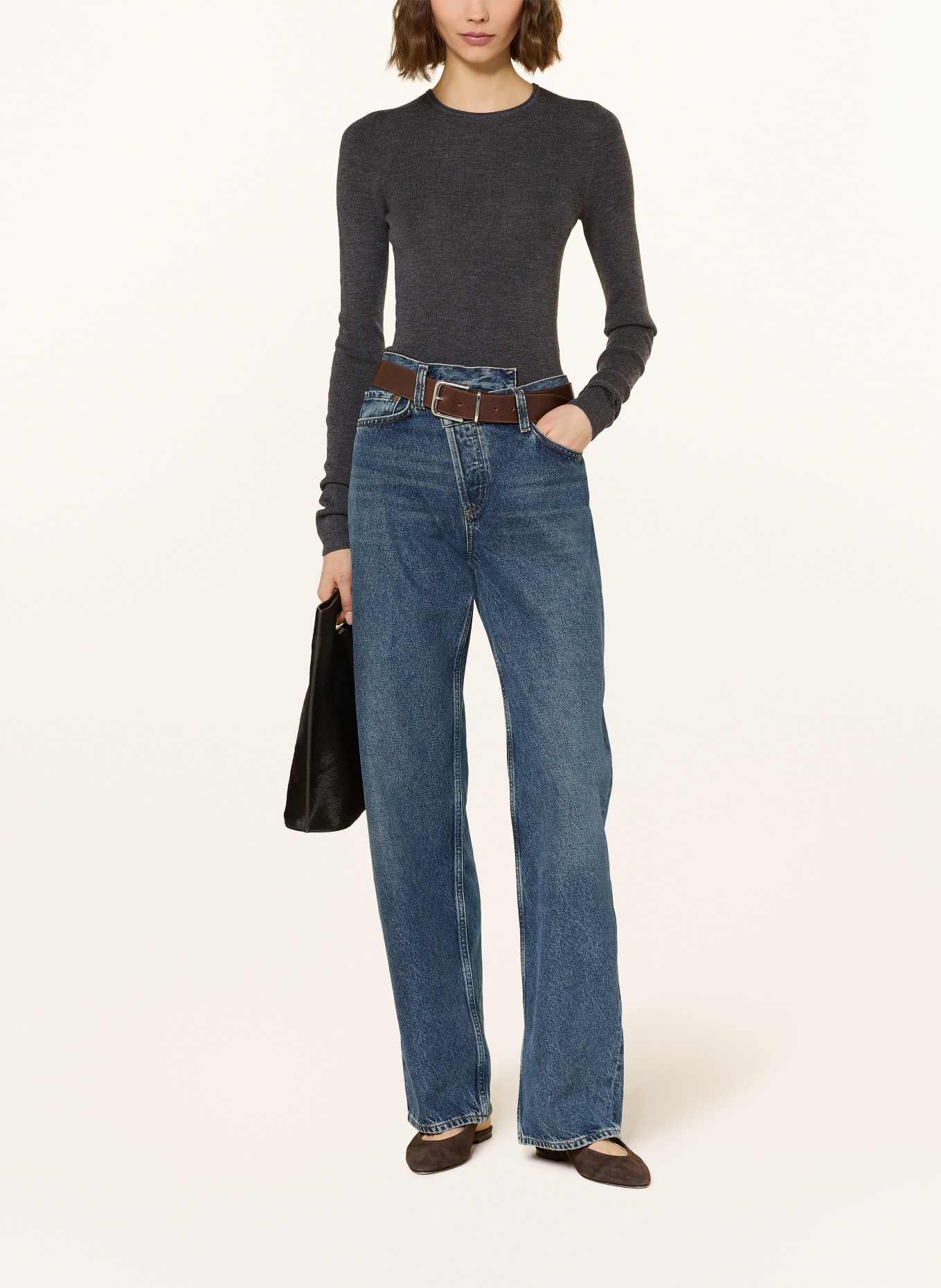 COS Merino wool sweater: DARK GRAY