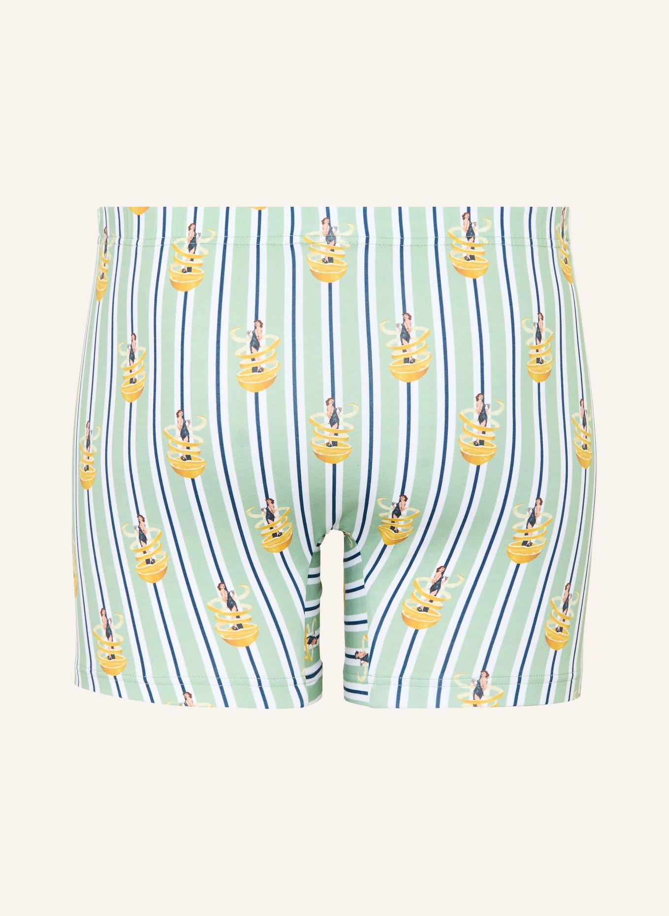 mey Boxershorts Serie FIZZ & FLAVOURS: HELLGRÜN / GELB / WEISS