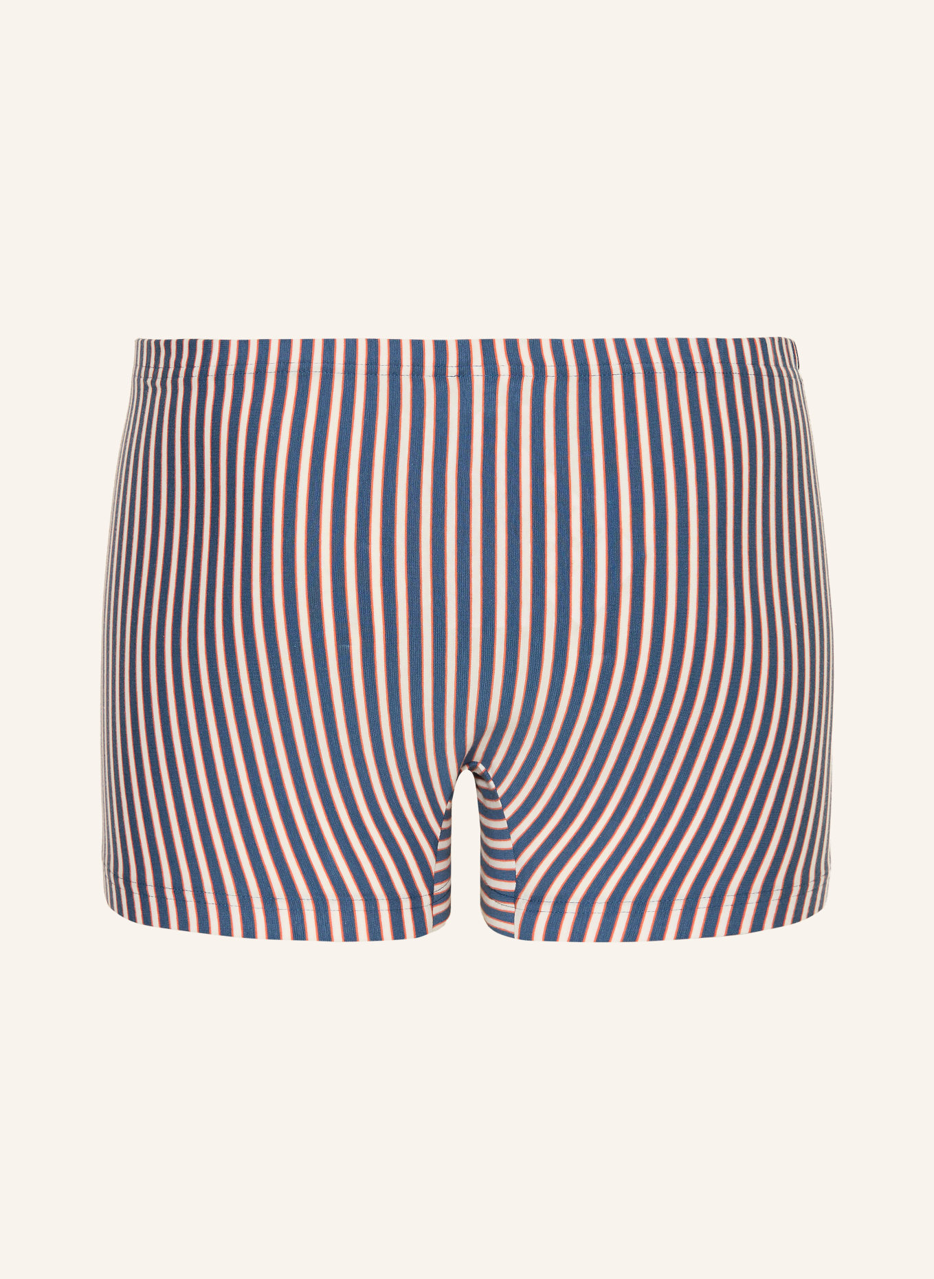 mey Boxershorts Serie CORAL STRIPES: BLAU / ORANGE / WEISS