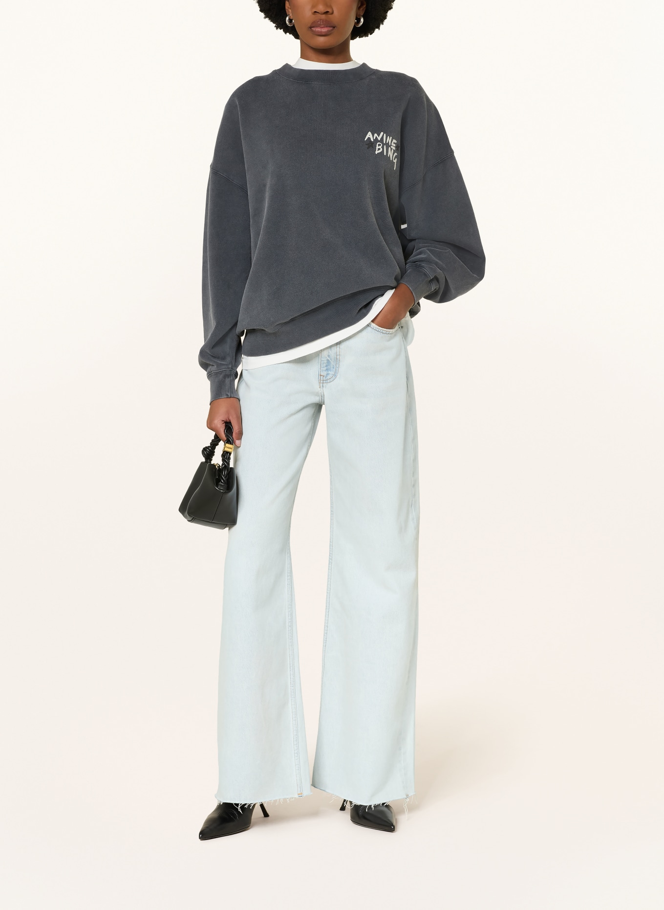 ANINE BING Wide Leg Jeans LEWIS: LUCID BLUE WASHED BLUE