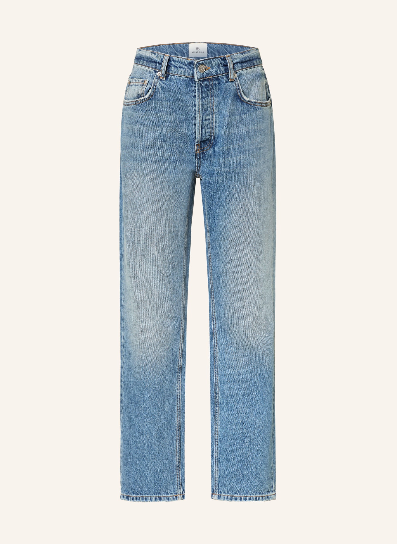 ANINE BING Straight jeans KATE: TIDAL BLUE WASHED BLUE