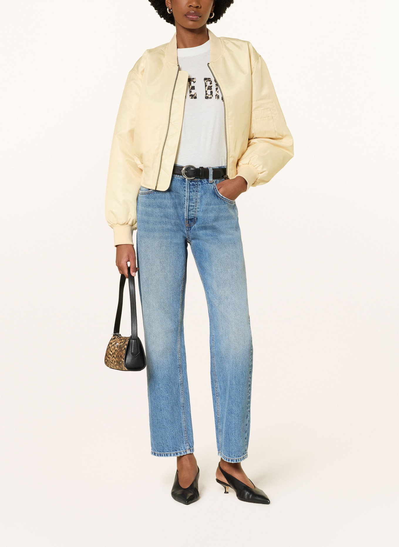 ANINE BING Straight jeans KATE: TIDAL BLUE WASHED BLUE