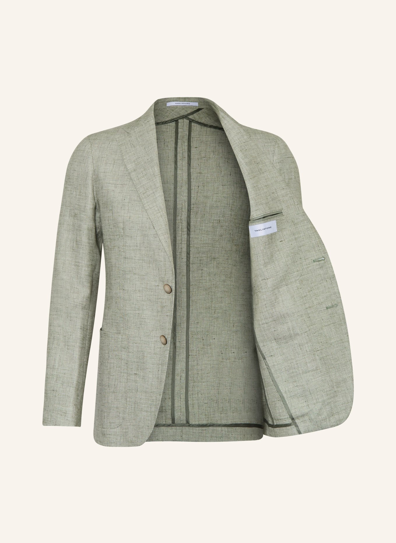 TAGLIATORE Sakko Regular Fit mit Leinen: HELLGRÜN