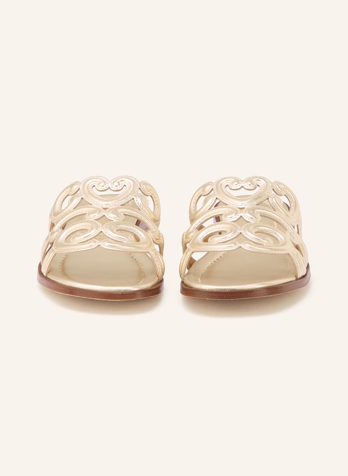 PEDRO MIRALLES NAPA METAL mules: GOLD